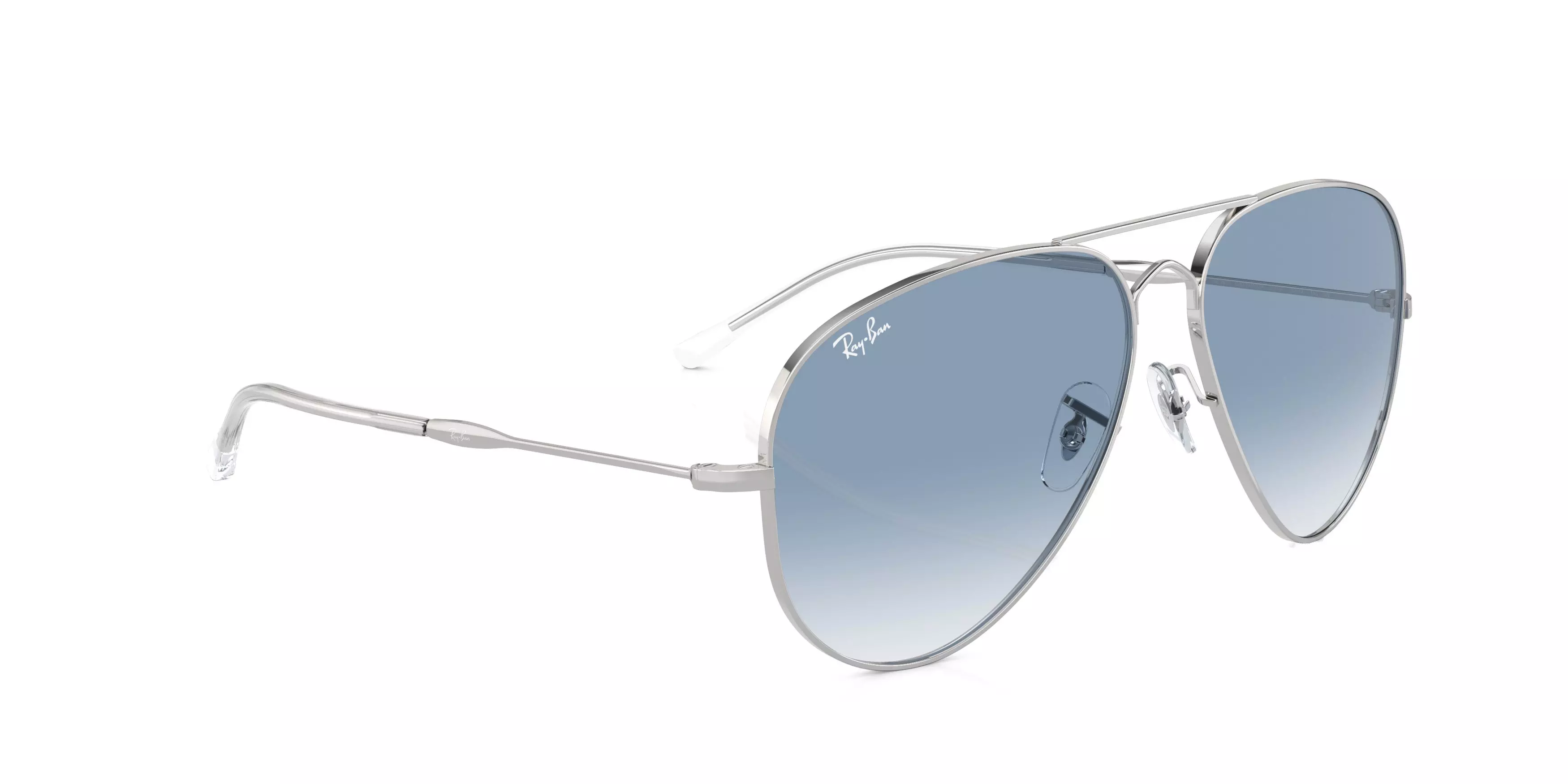 Ray-Ban Old Aviator Polarized Gradient Sunglasses - SILVER/BLUE