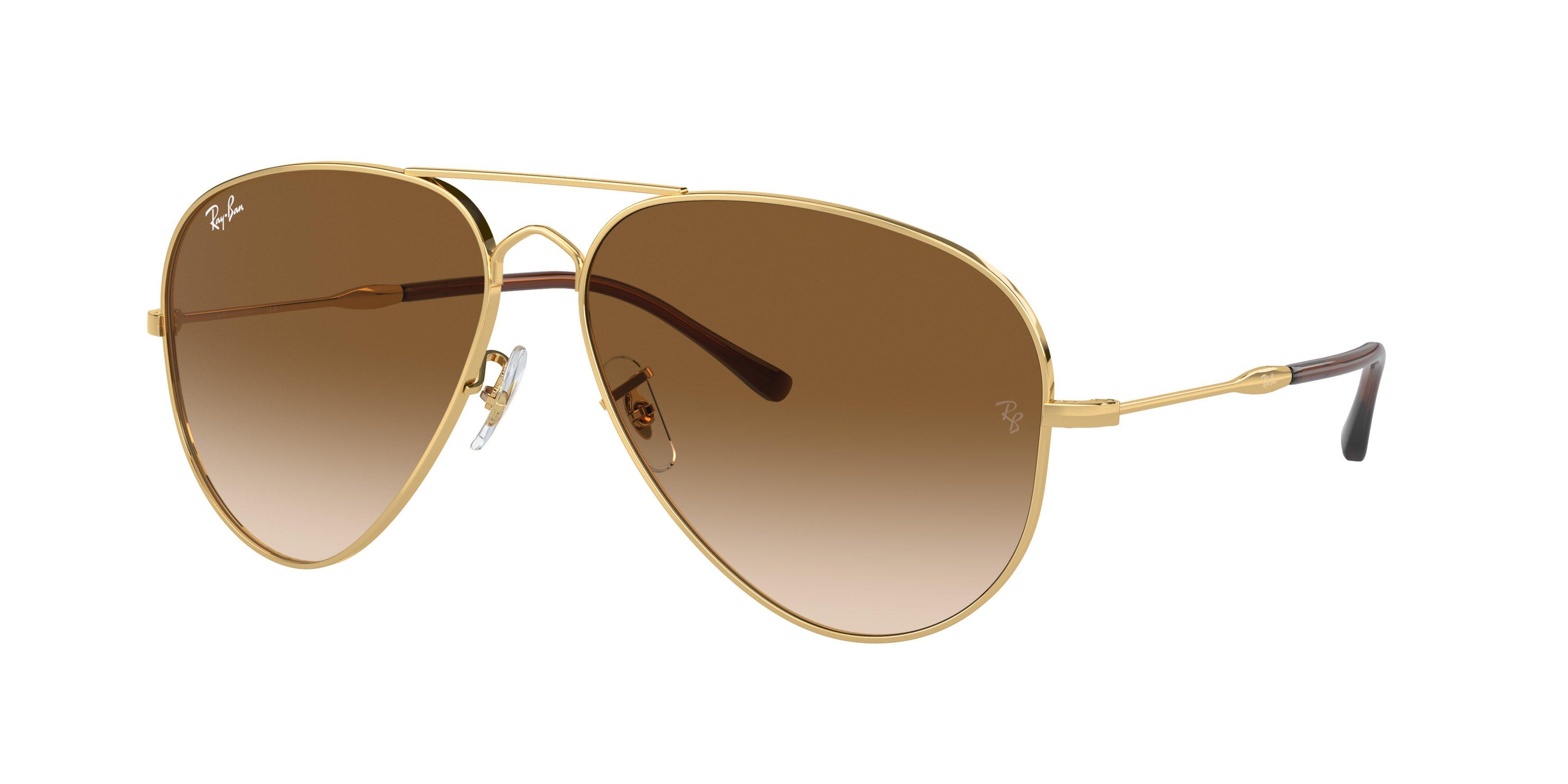 Ray-Ban Old Aviator Polarized Gradient Sunglasses - GOLD/BROWN Thumbnail View 1