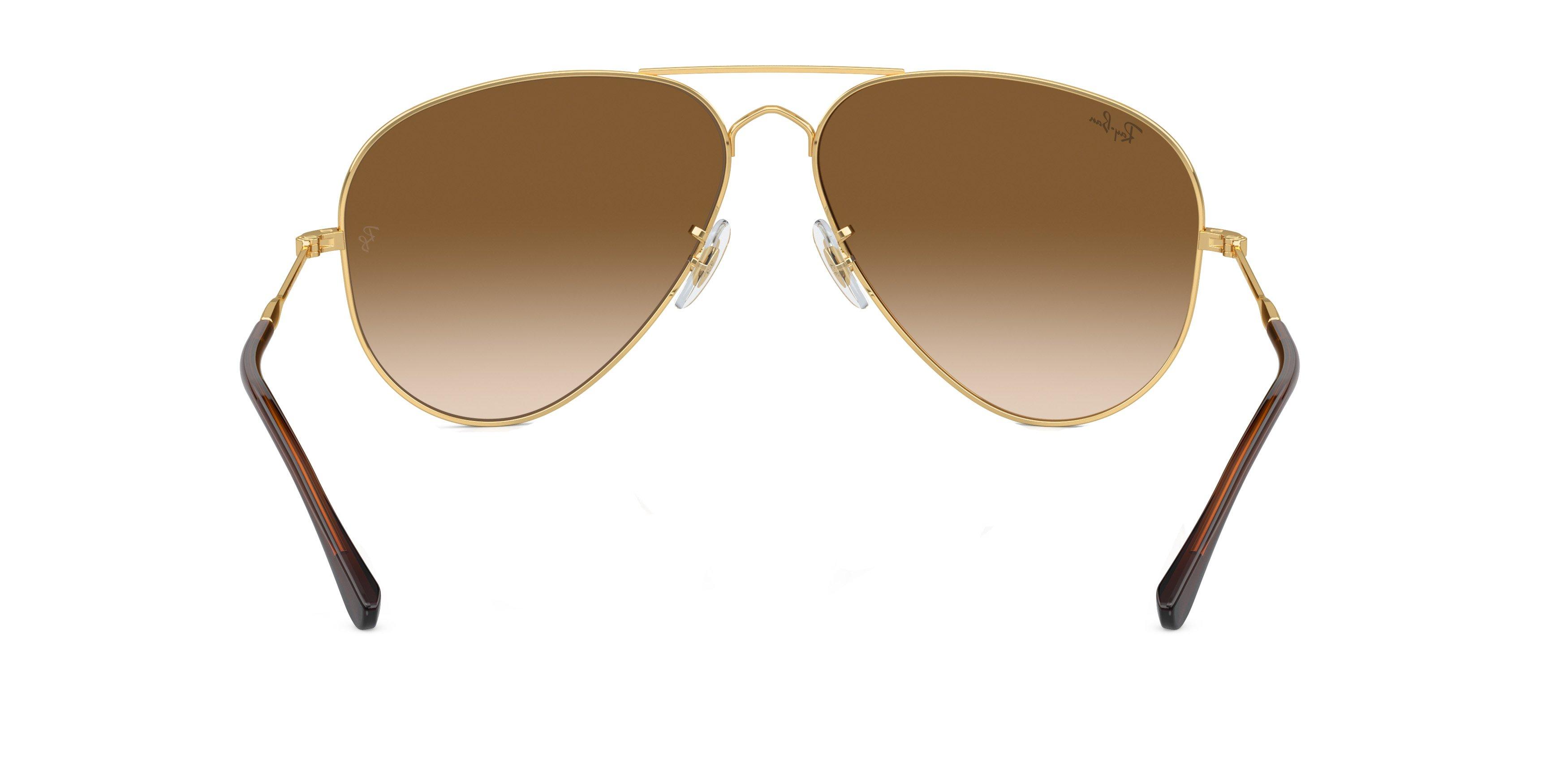 Ray-Ban Old Aviator Polarized Gradient Sunglasses - GOLD/BROWN Thumbnail View 2