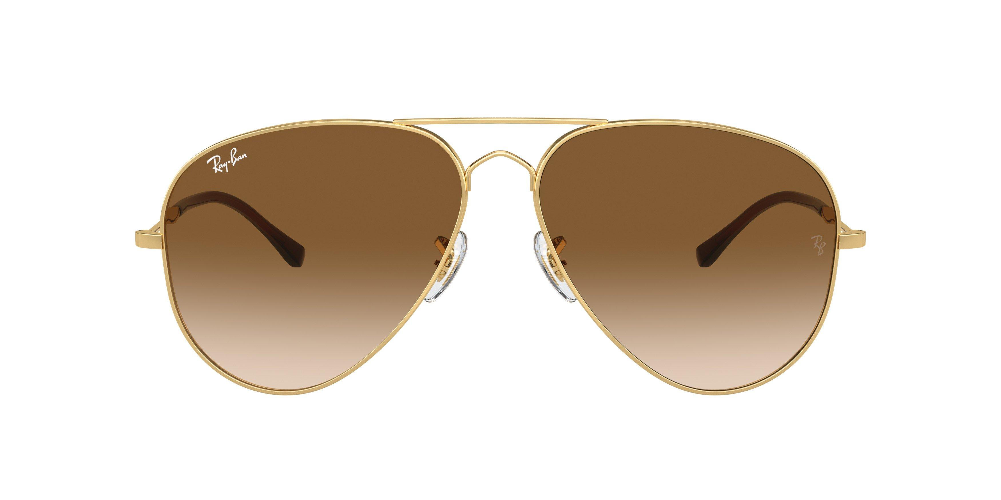 Ray-Ban Old Aviator Polarized Gradient Sunglasses - GOLD/BROWN Thumbnail View 3