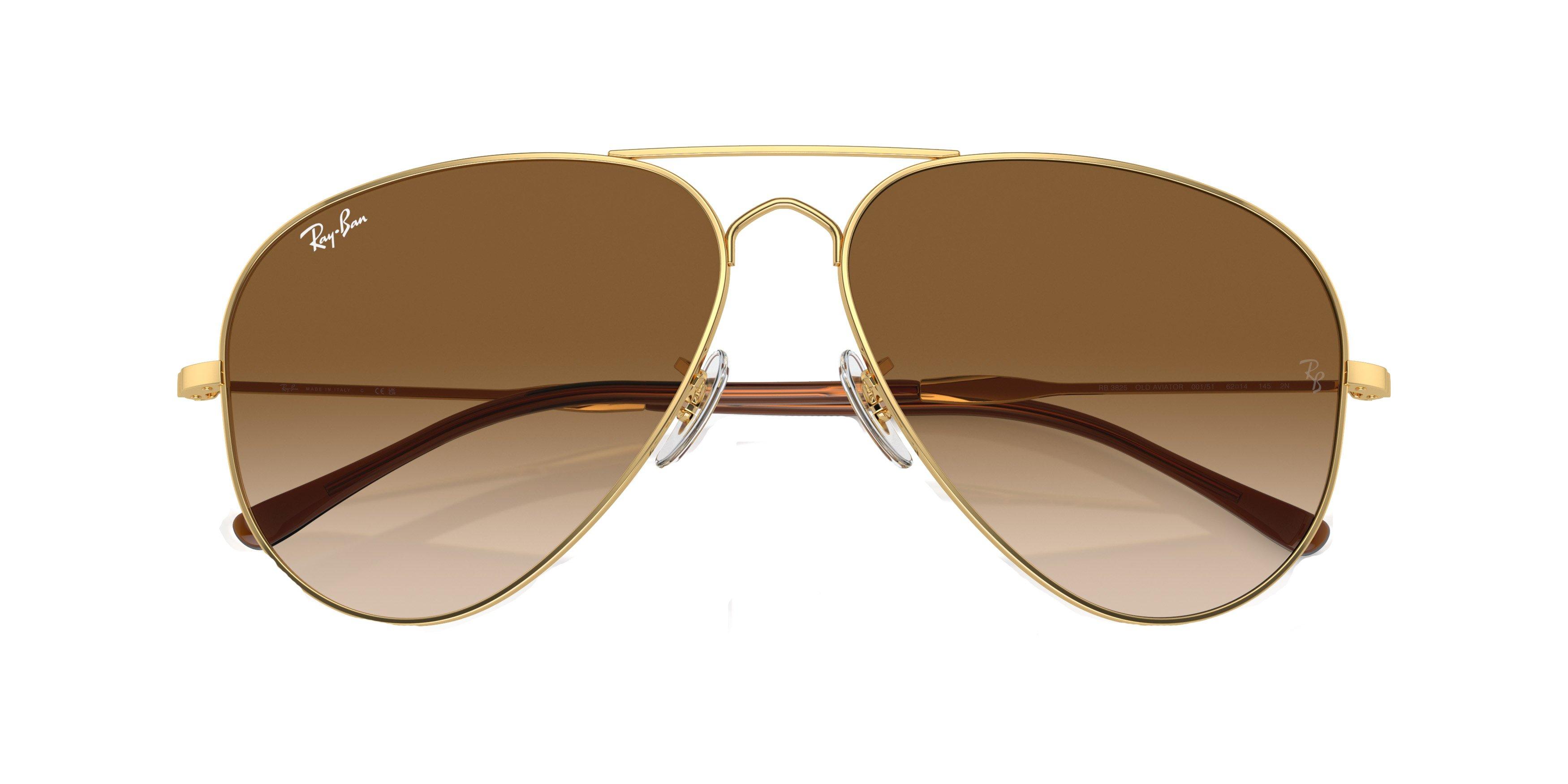 Ray-Ban Old Aviator Polarized Gradient Sunglasses - GOLD/BROWN Thumbnail View 6