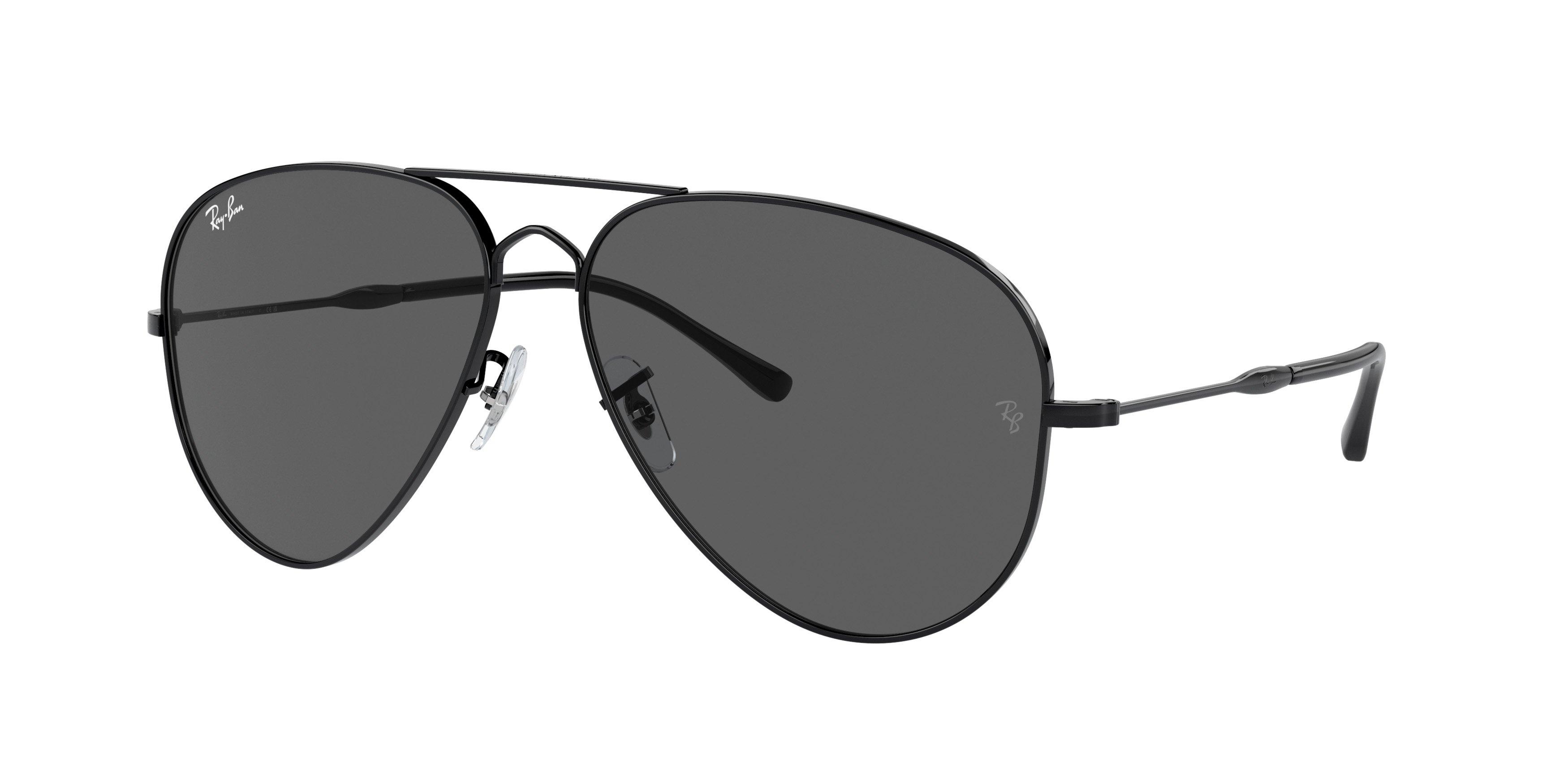 Ray-Ban Old Aviator Polarized Gradient Sunglasses - BLACK/GREY Thumbnail View 1