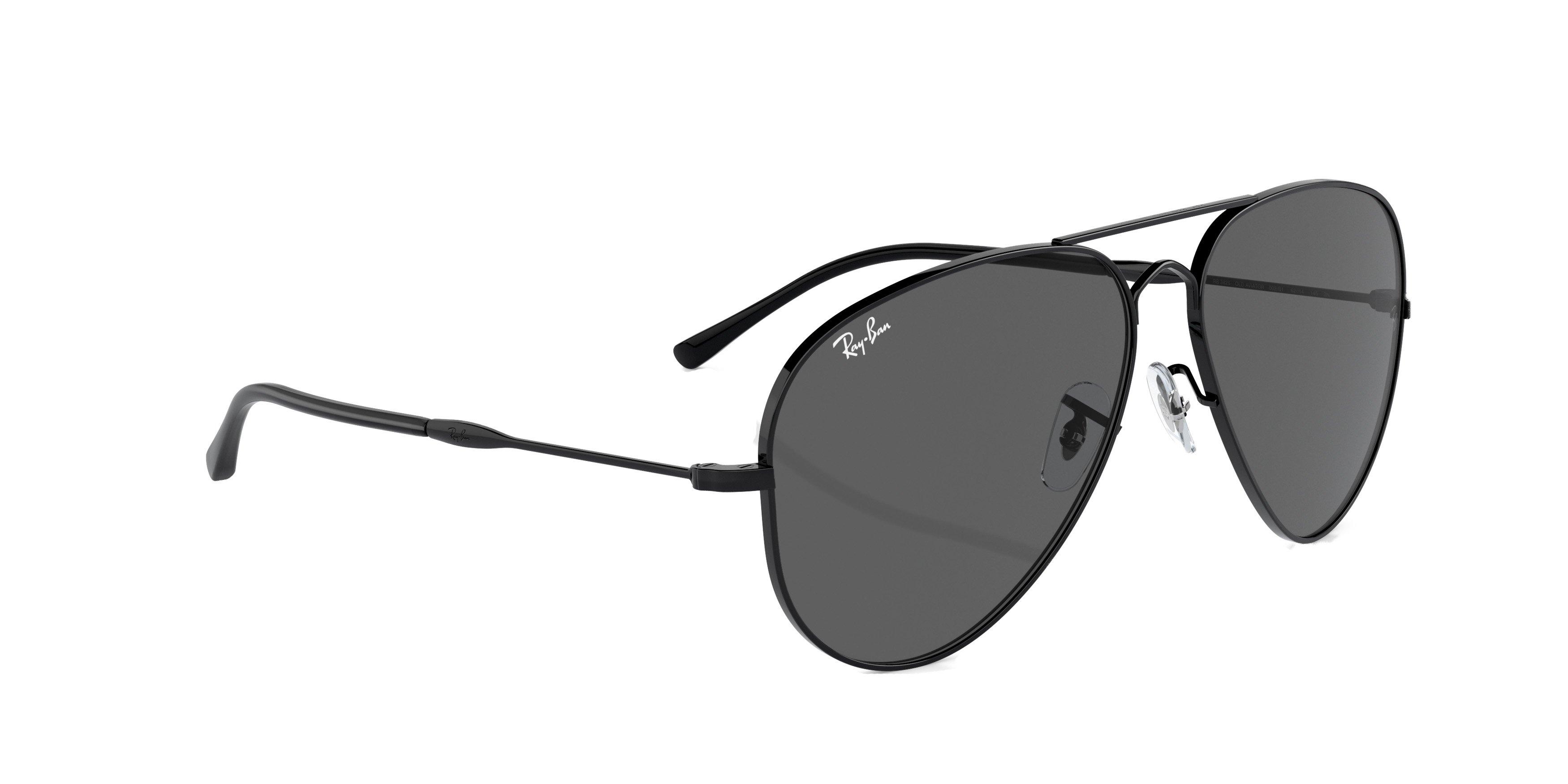 Ray-Ban Old Aviator Polarized Gradient Sunglasses - BLACK/GREY Thumbnail View 4
