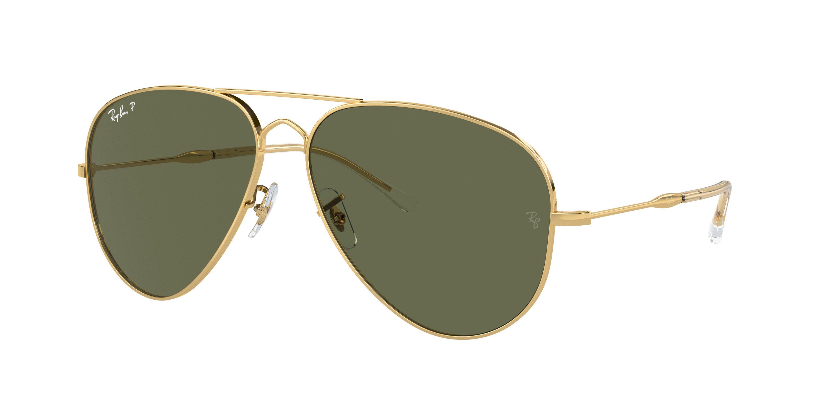 Ray-Ban Old Aviator Polarized Gradient Sunglasses - GOLD/GREEN Thumbnail View 1