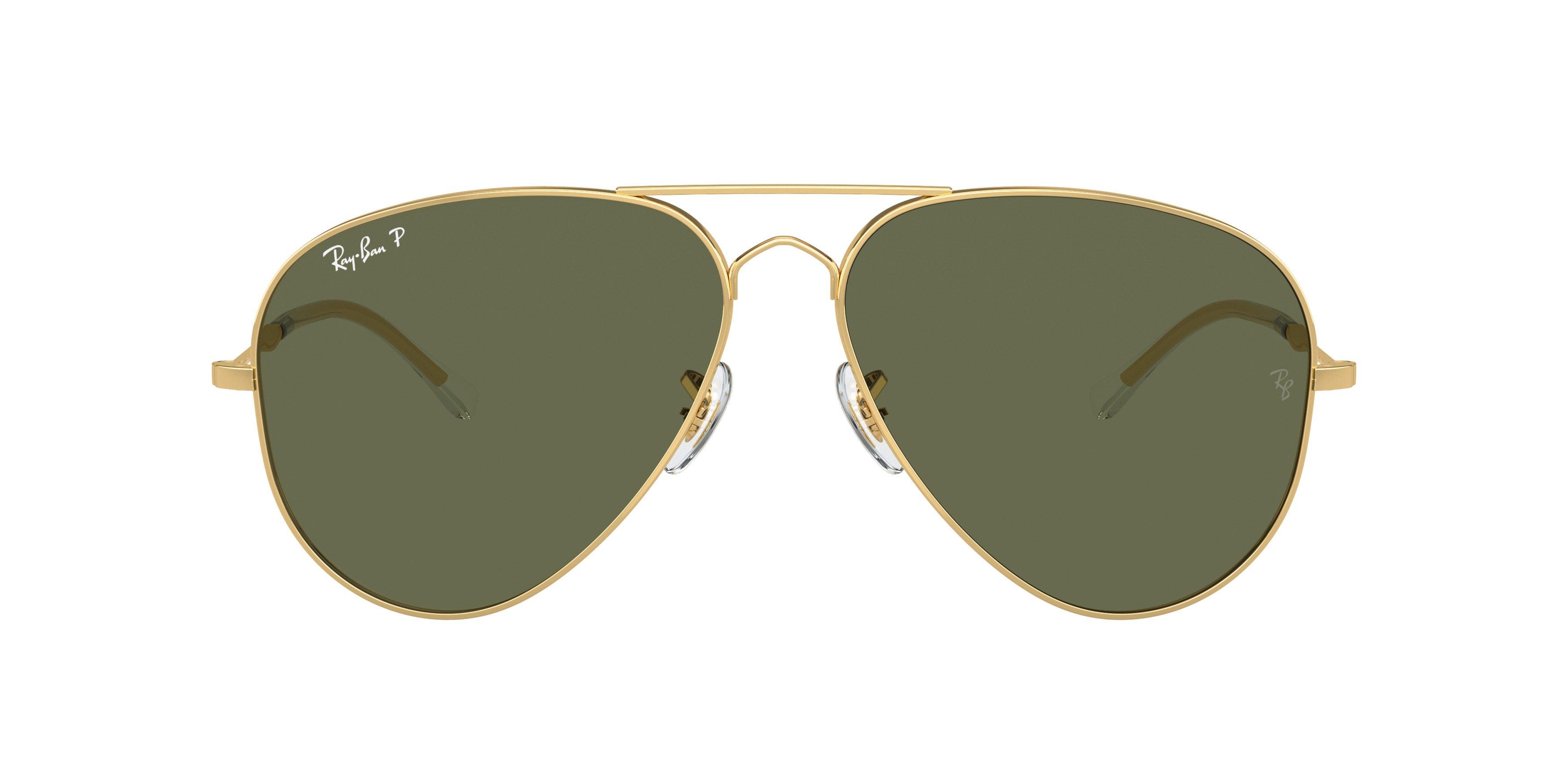 Ray-Ban Old Aviator Polarized Gradient Sunglasses - GOLD/GREEN Thumbnail View 3