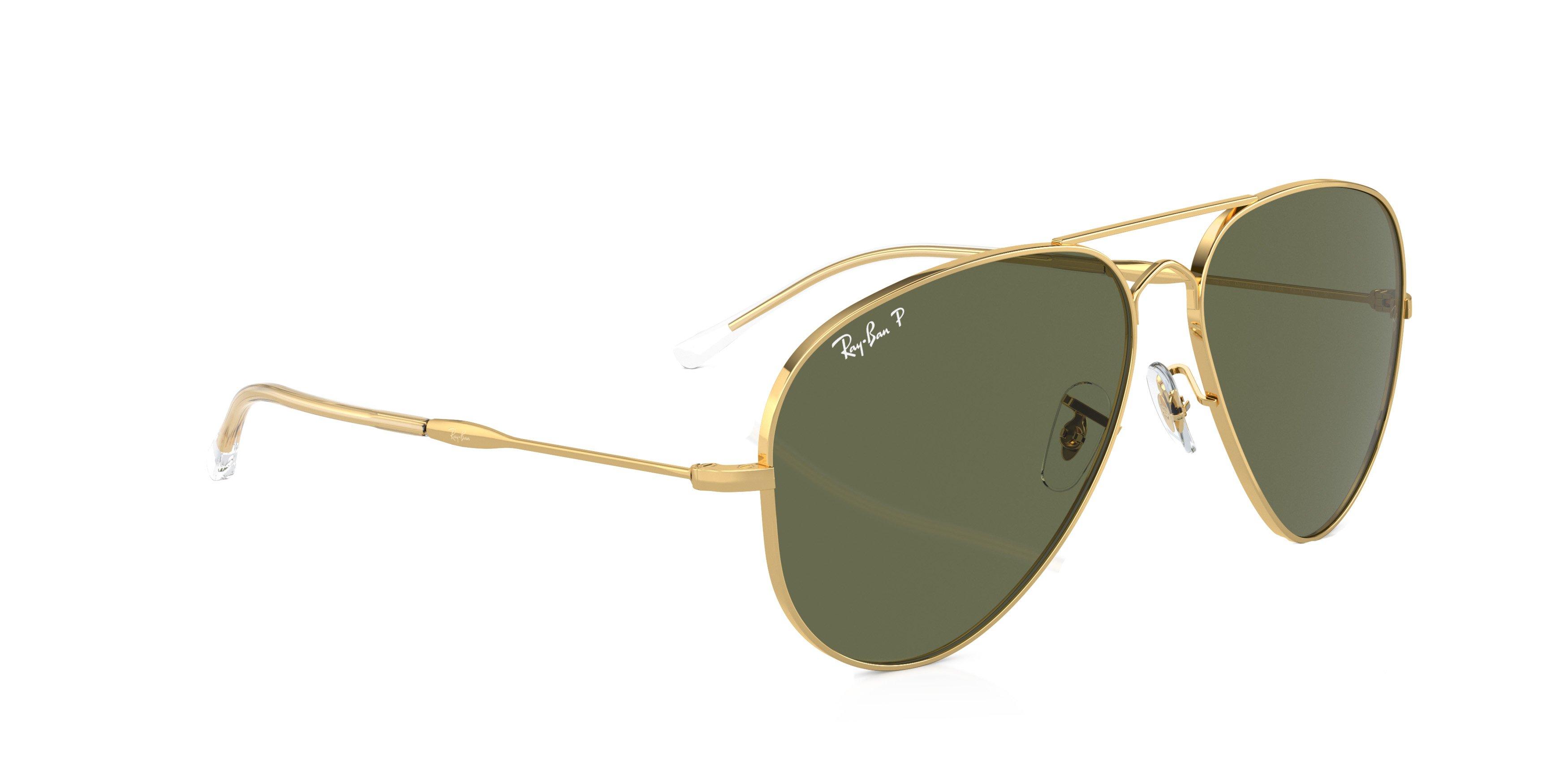 Ray-Ban Old Aviator Polarized Gradient Sunglasses - GOLD/GREEN Thumbnail View 4