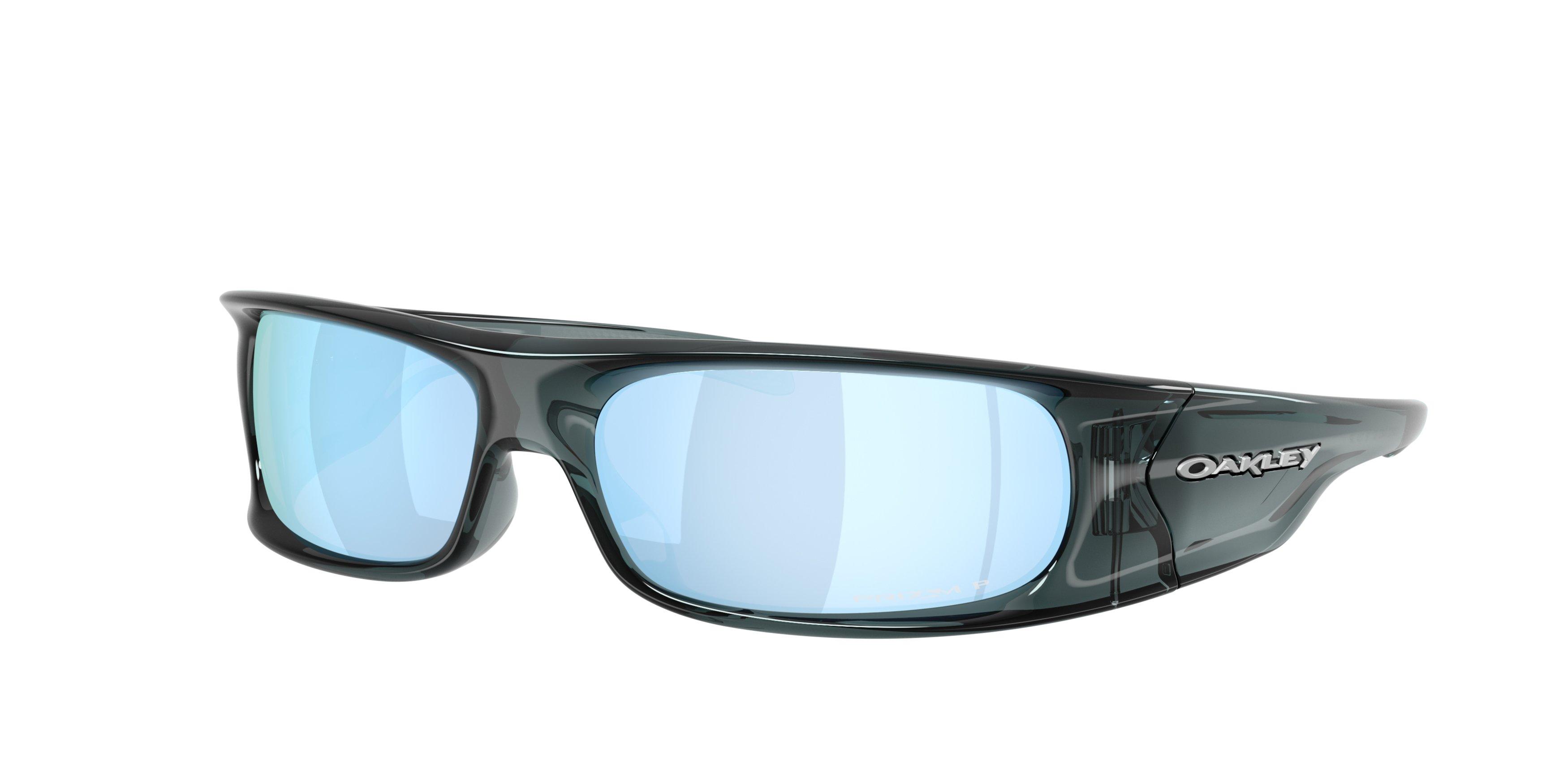 Oakley Highland Prizm Deep Water Polarized Sunglasses &ndash; Crystal Black - BLACK/BLUE Thumbnail View 1
