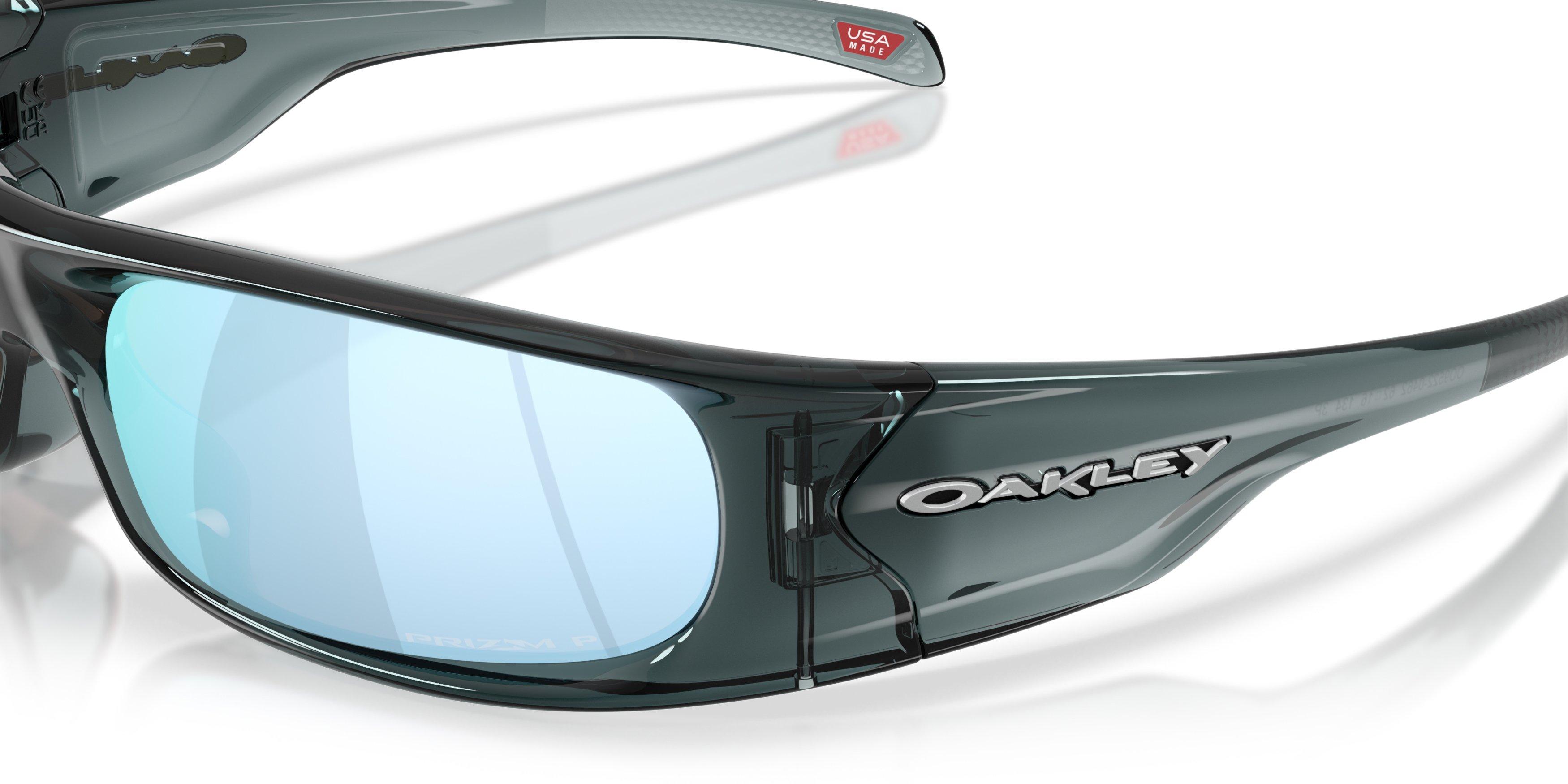 Oakley Highland Prizm Deep Water Polarized Sunglasses &ndash; Crystal Black - BLACK/BLUE Thumbnail View 4