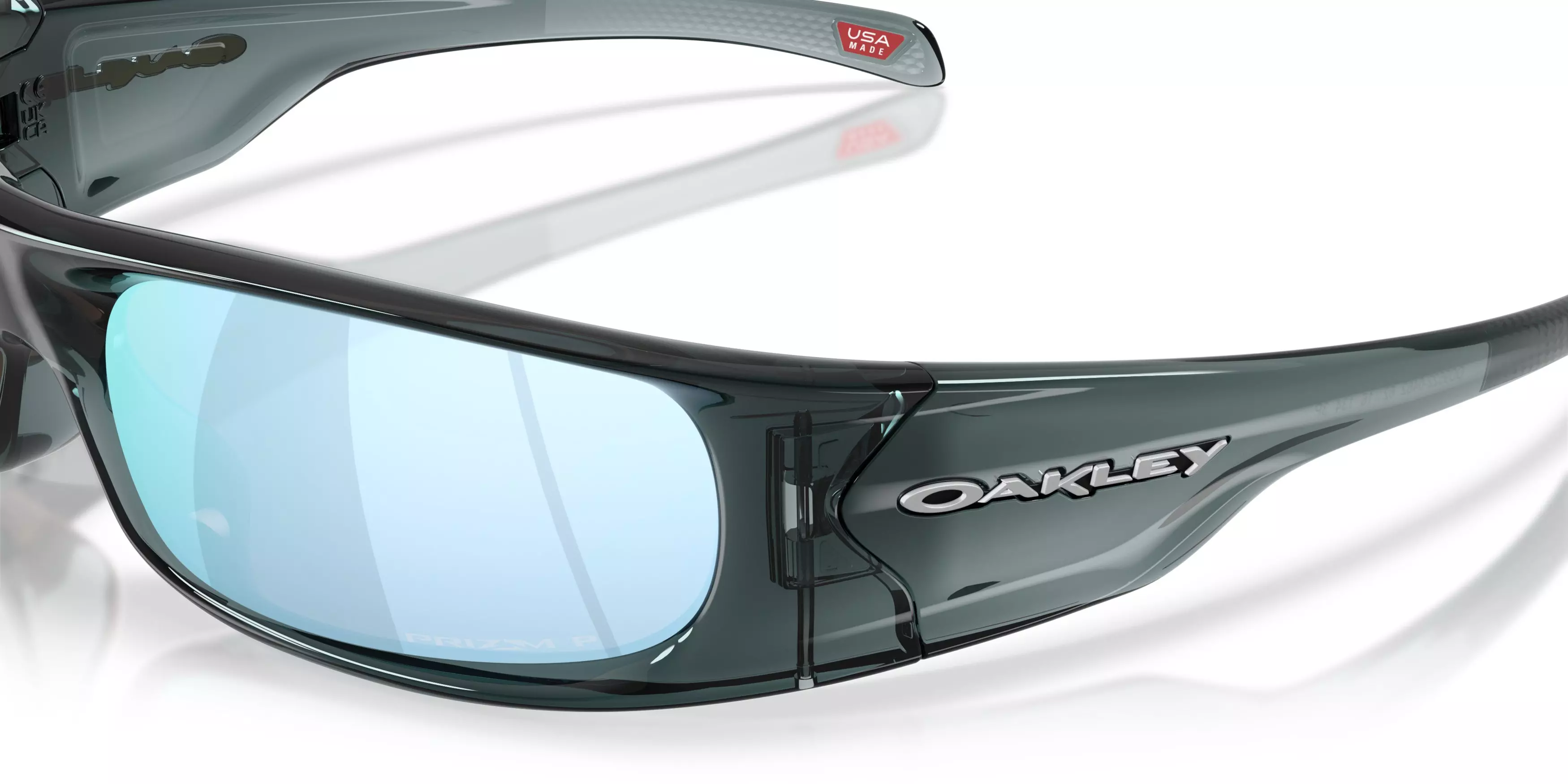 Oakley Highland Prizm Deep Water Polarized Sunglasses – Crystal Black - BLACK/BLUE