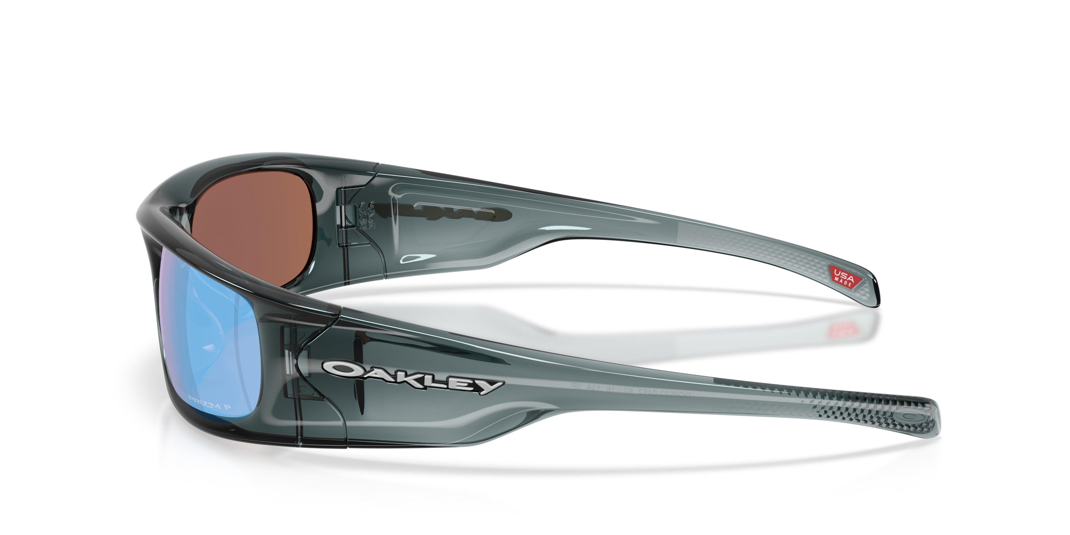 Oakley Highland Prizm Deep Water Polarized Sunglasses &ndash; Crystal Black - BLACK/BLUE Thumbnail View 6