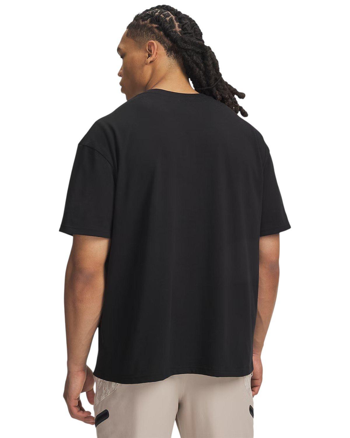 Under Armour Men's Heavyweight Metal Logo Short-Sleeve Shirt - Black/Silver - BLACK/SILVER