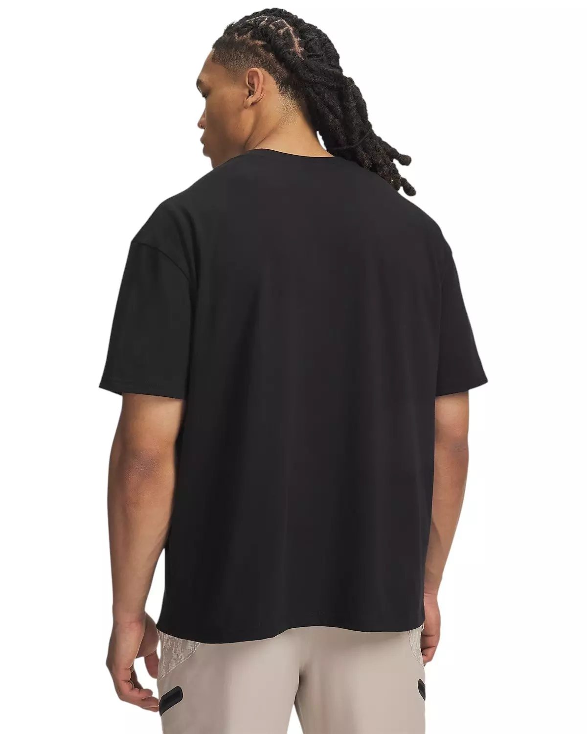 Under Armour Men's Heavyweight Metal Logo Short-Sleeve Shirt - Black/Silver - BLACK/SILVER