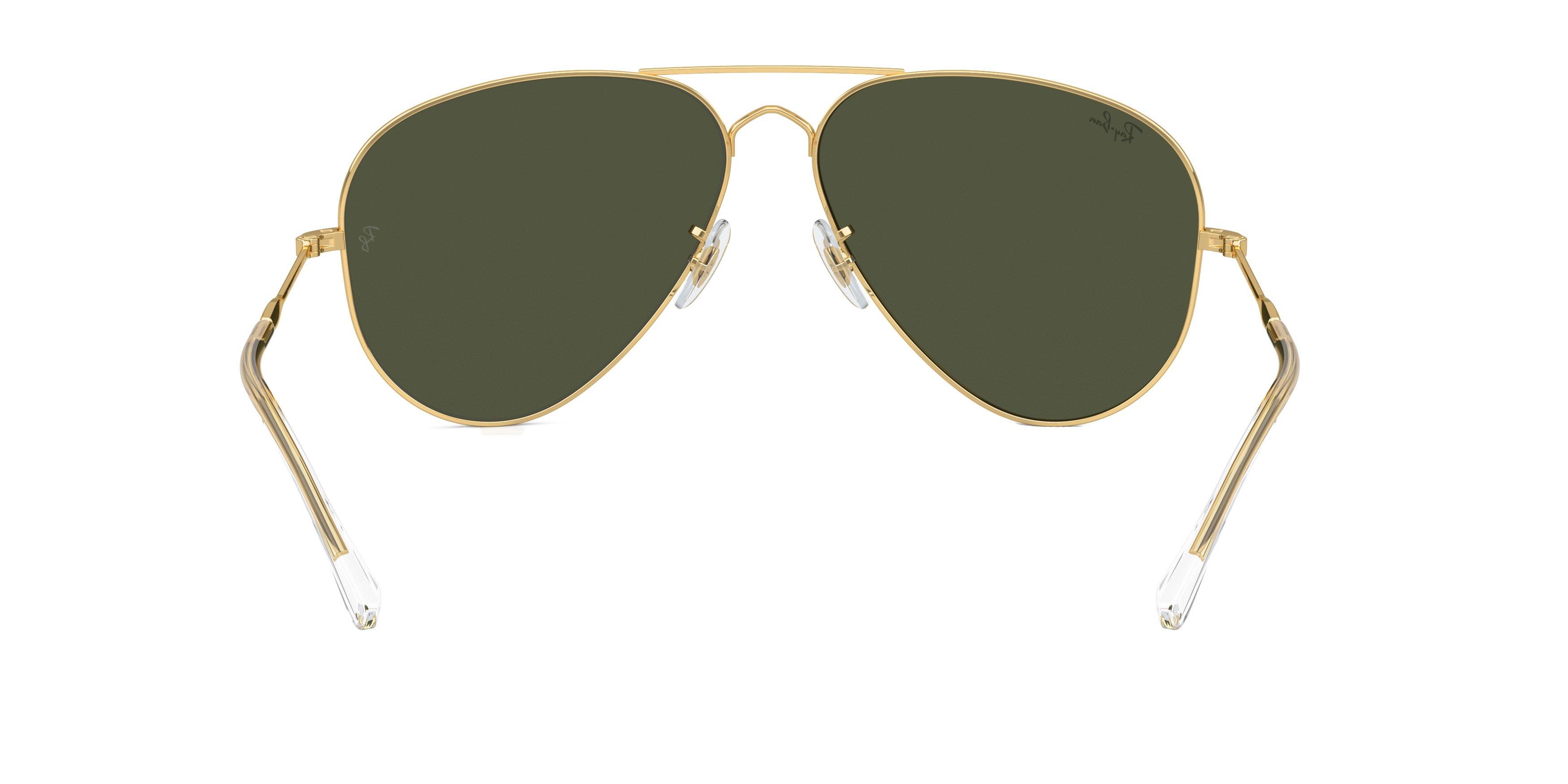 Ray-Ban Old Aviator Green Polarized Gold Metal Sunglasses - GOLD/GREEN Thumbnail View 2