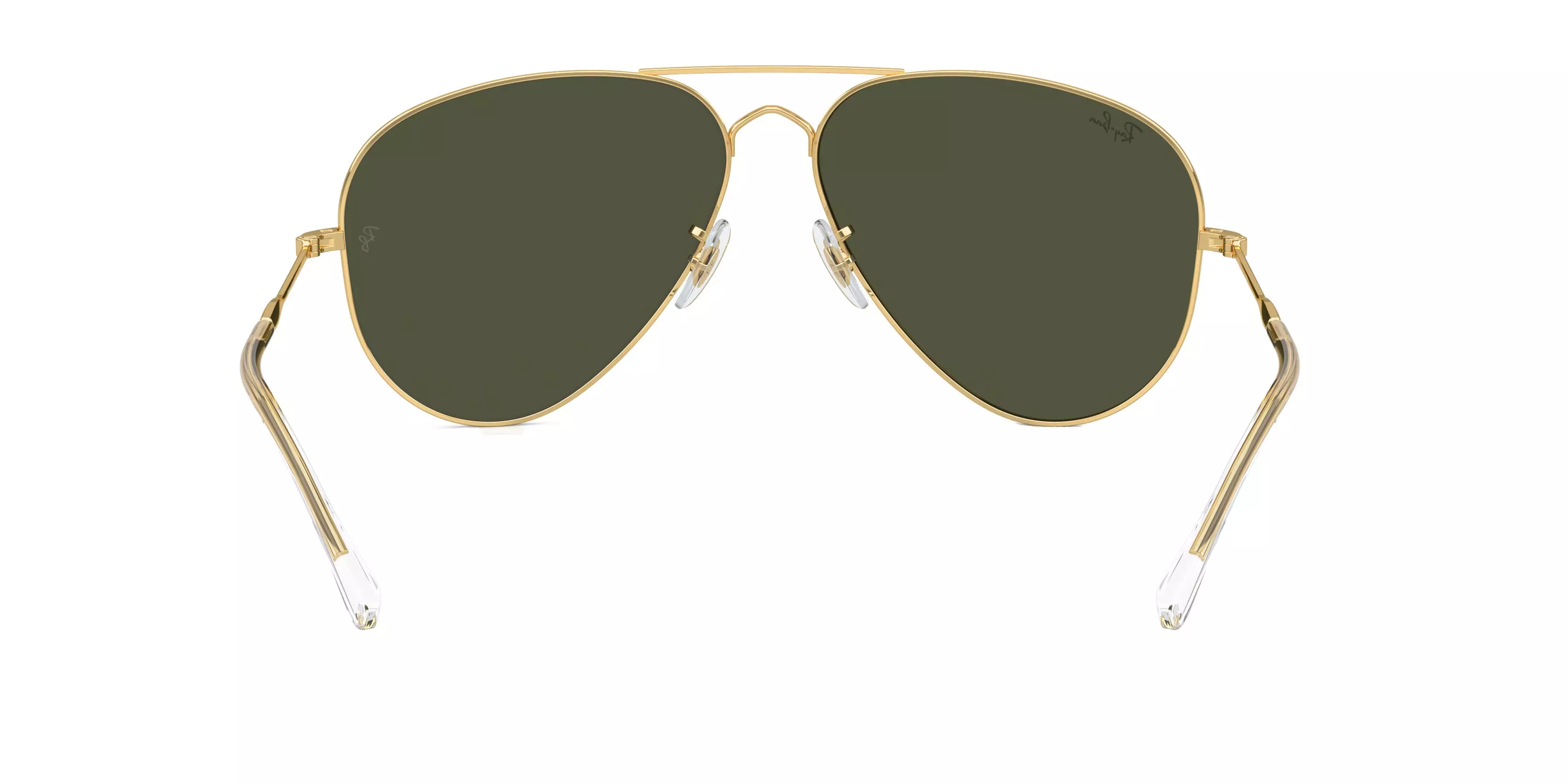 Ray-Ban Old Aviator Green Polarized Gold Metal Sunglasses - GOLD/GREEN