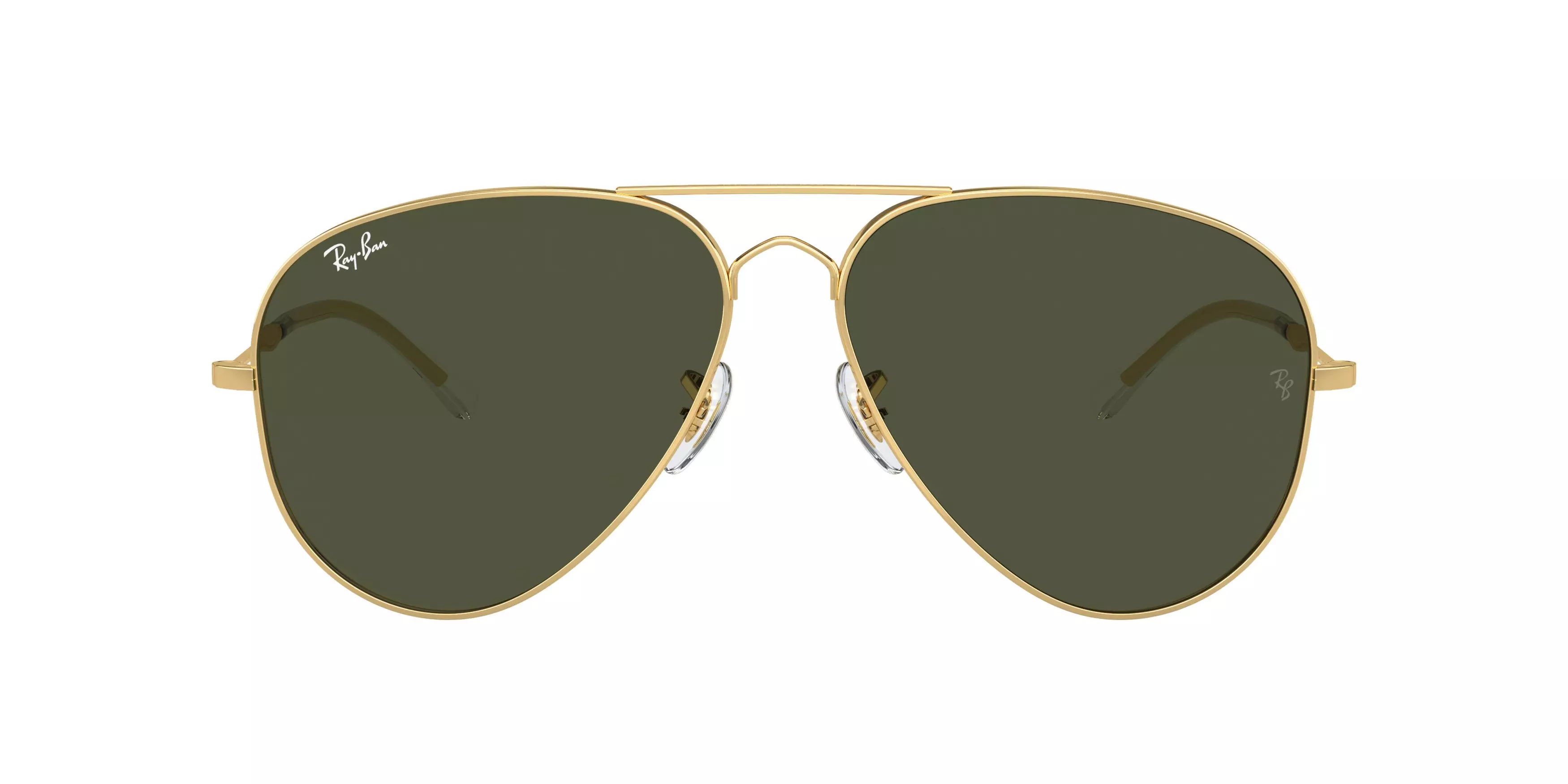 Ray-Ban Old Aviator Green Polarized Gold Metal Sunglasses - GOLD/GREEN