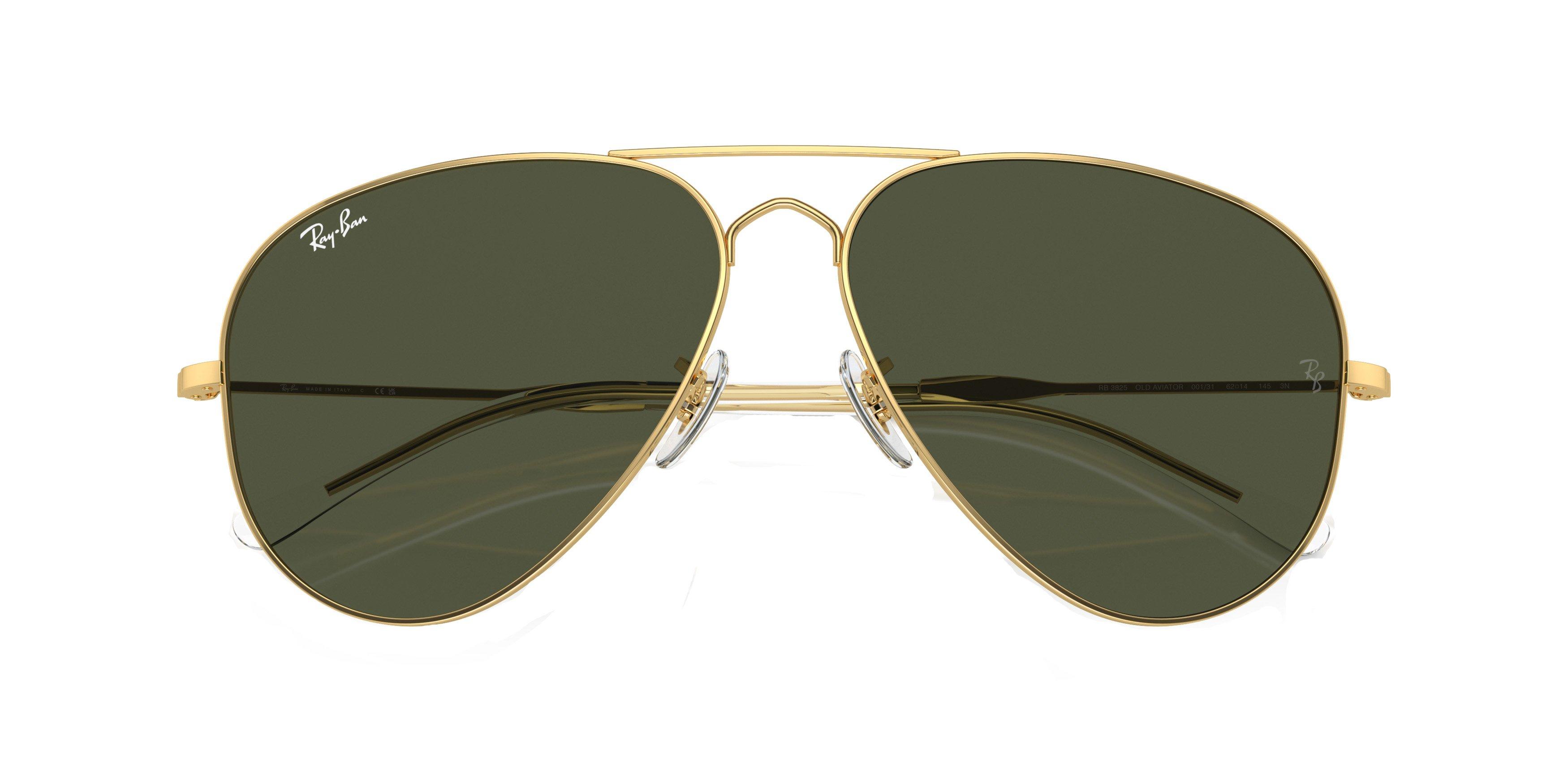 Ray-Ban Old Aviator Green Polarized Gold Metal Sunglasses - GOLD/GREEN Thumbnail View 6