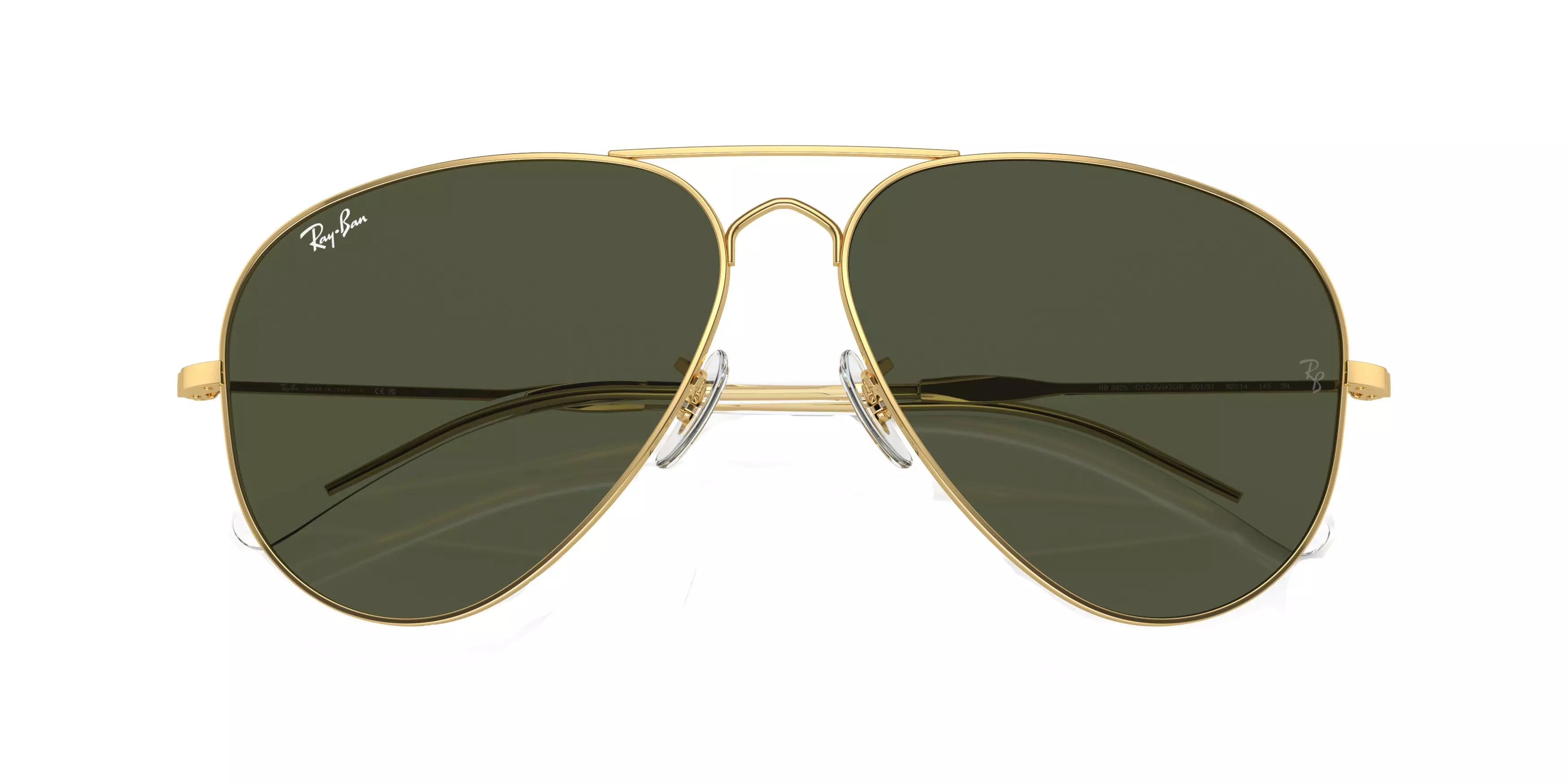 Ray-Ban Old Aviator Green Polarized Gold Metal Sunglasses - GOLD/GREEN