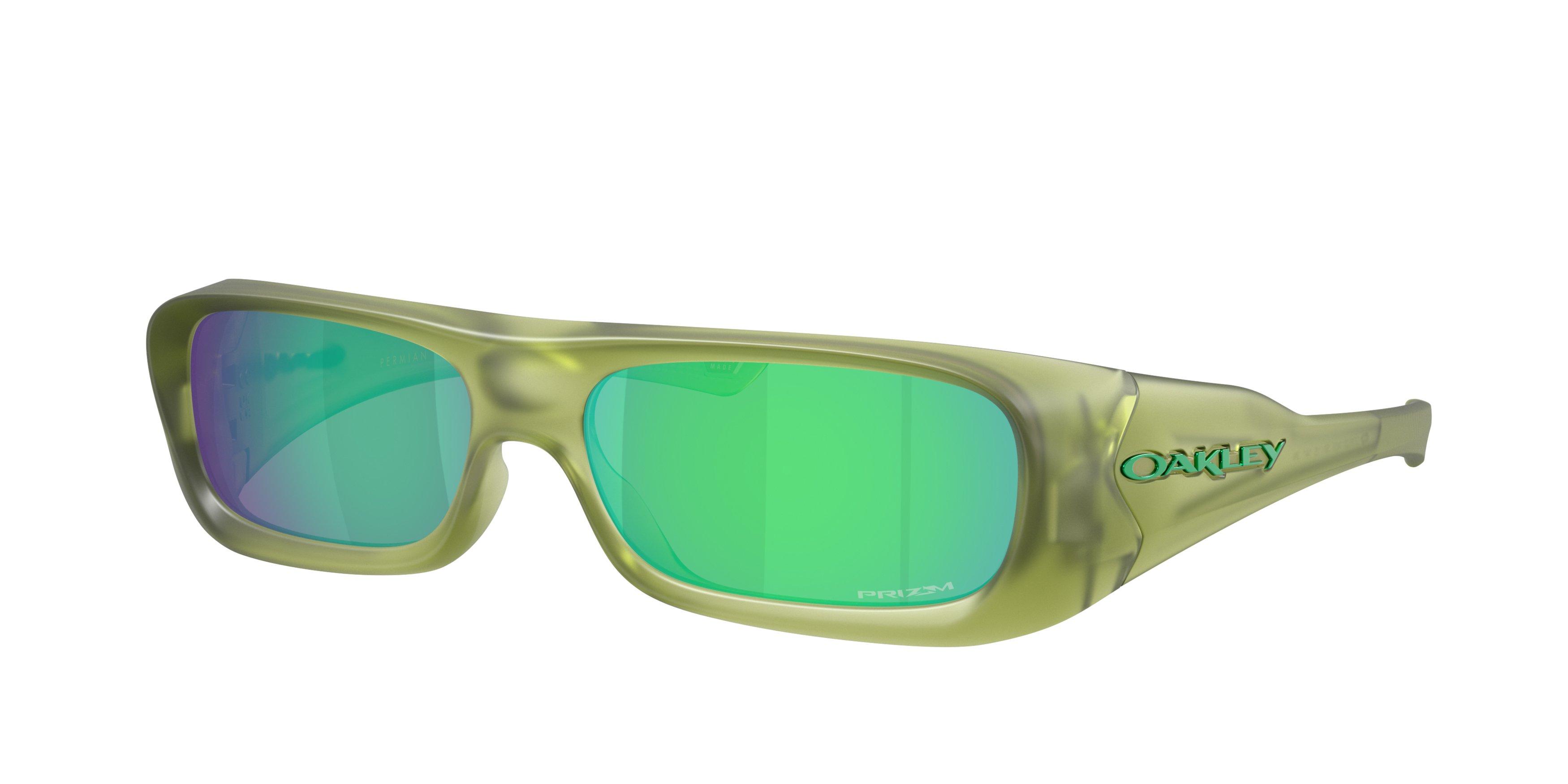 Oakley Permian Prizm Jade Sunglasses &ndash; Matte Trans Fern - GREEN Thumbnail View 1