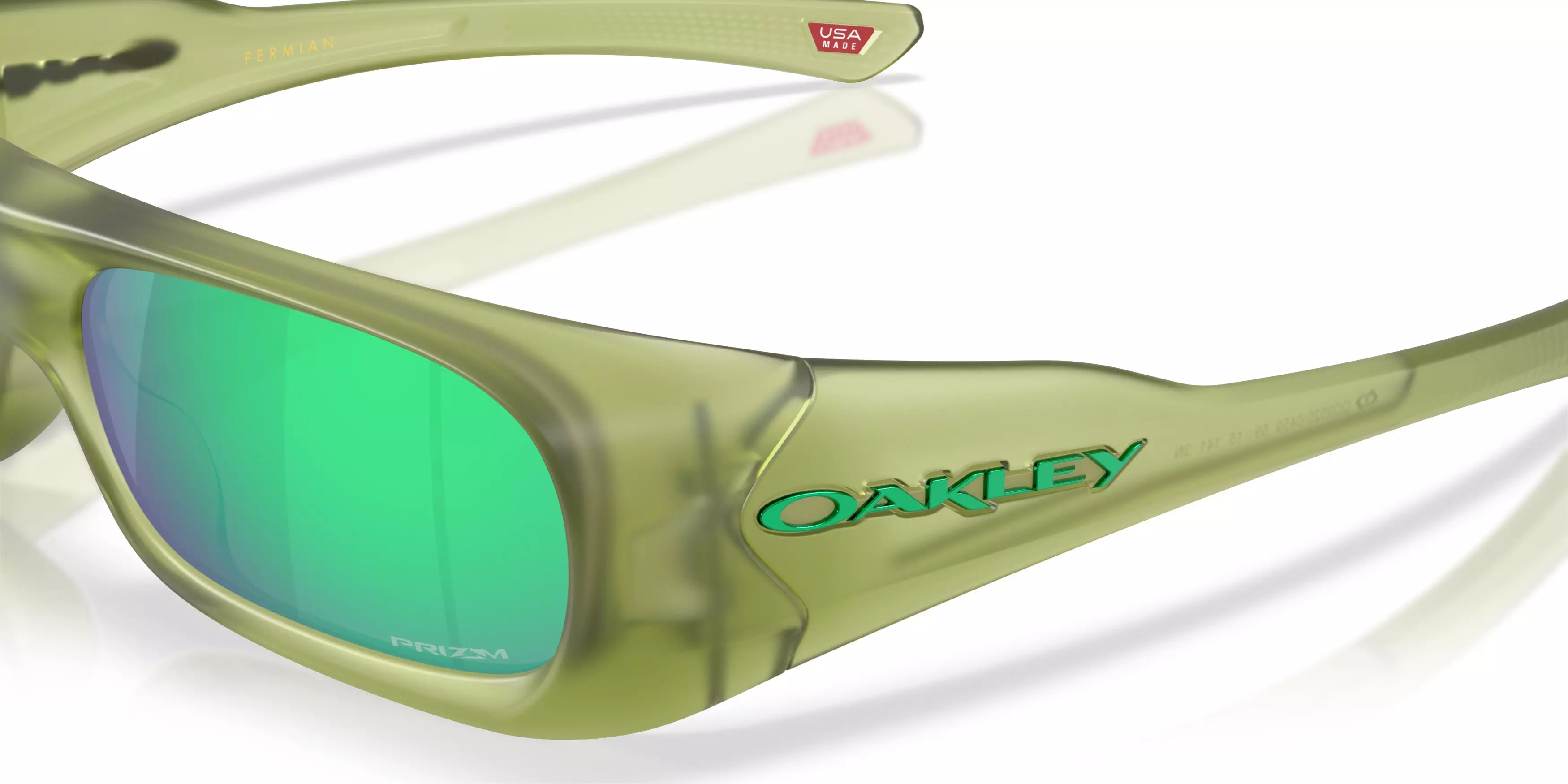 Oakley Permian Prizm Jade Sunglasses – Matte Trans Fern - GREEN