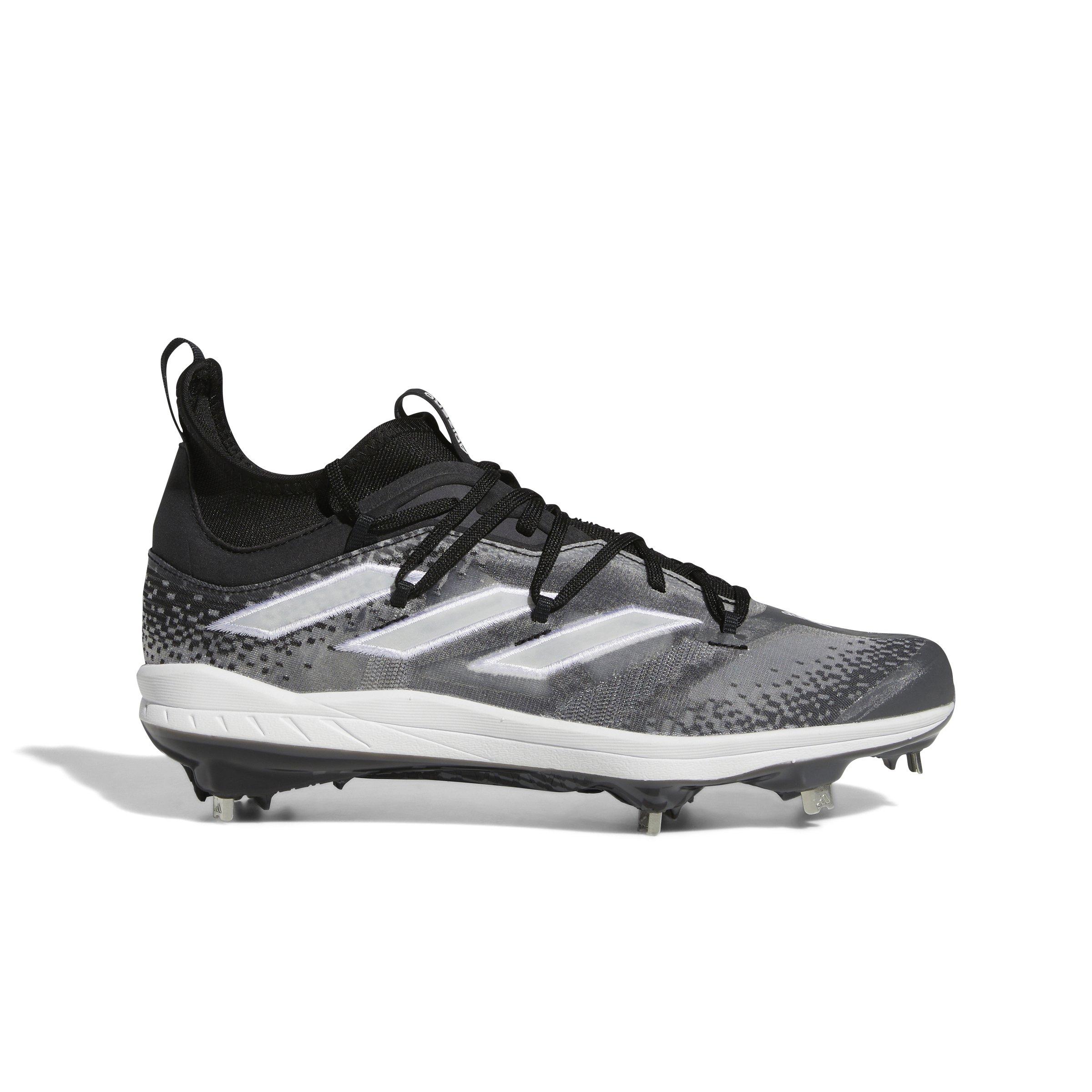 adidas Adizero Afterburner NWV "Black/White/Grey" Men's Baseball Cleat - BLACK/WHITE/GREY Thumbnail View 1