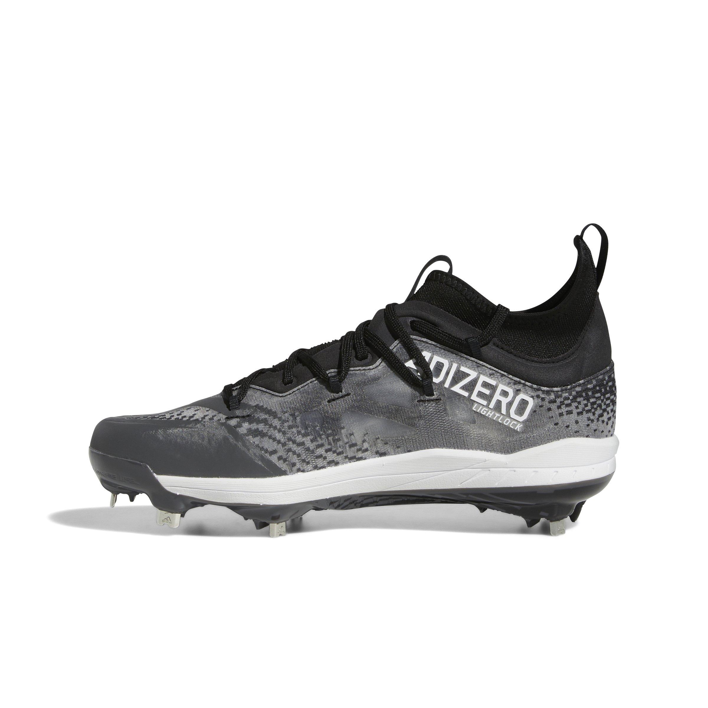 adidas Adizero Afterburner NWV "Black/White/Grey" Men's Baseball Cleat - BLACK/WHITE/GREY Thumbnail View 2
