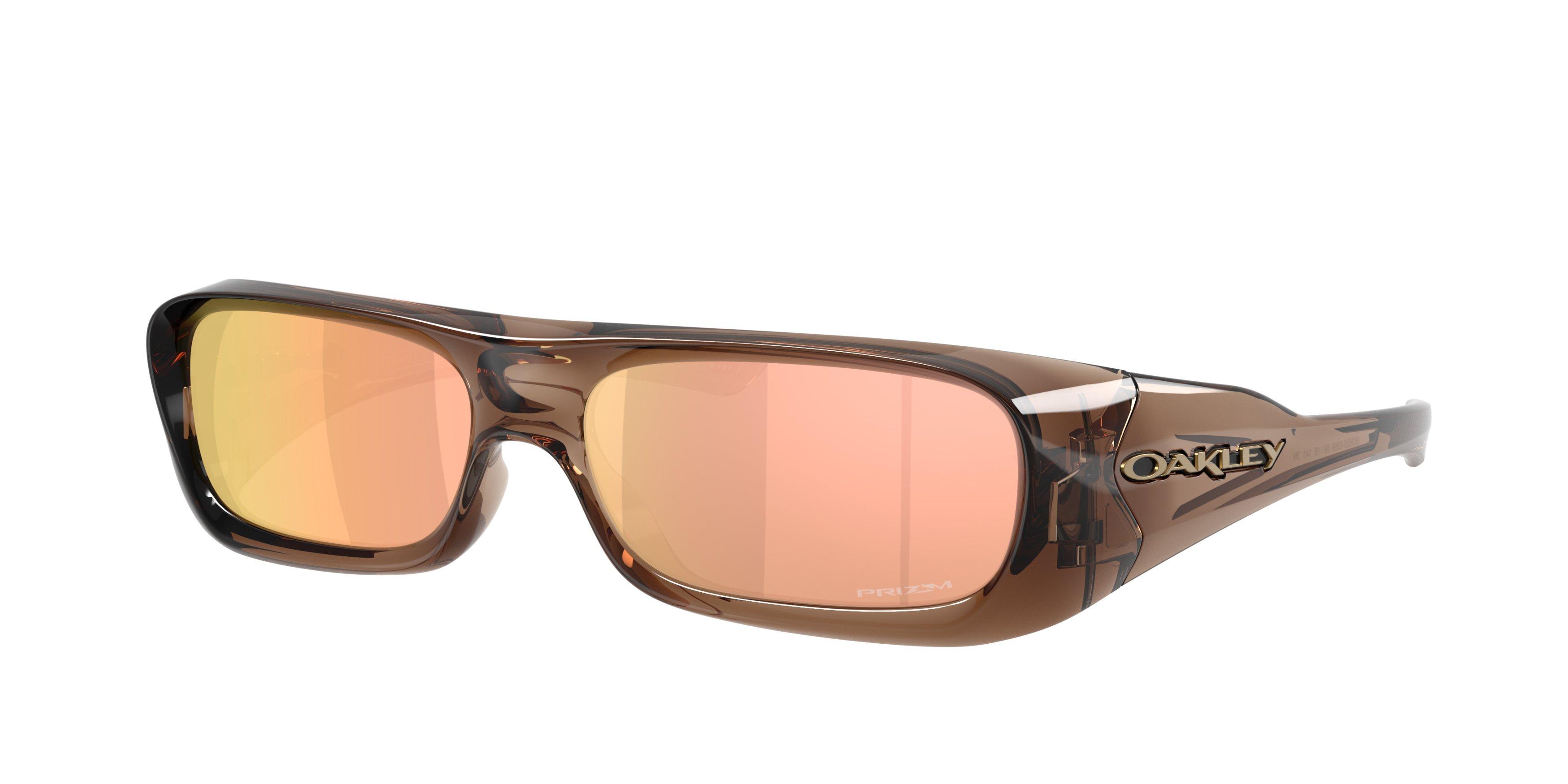 Oakley Permian Prizm Rose Gold Sunglasses &ndash; Brown Smoke - GREY/PINK Thumbnail View 1