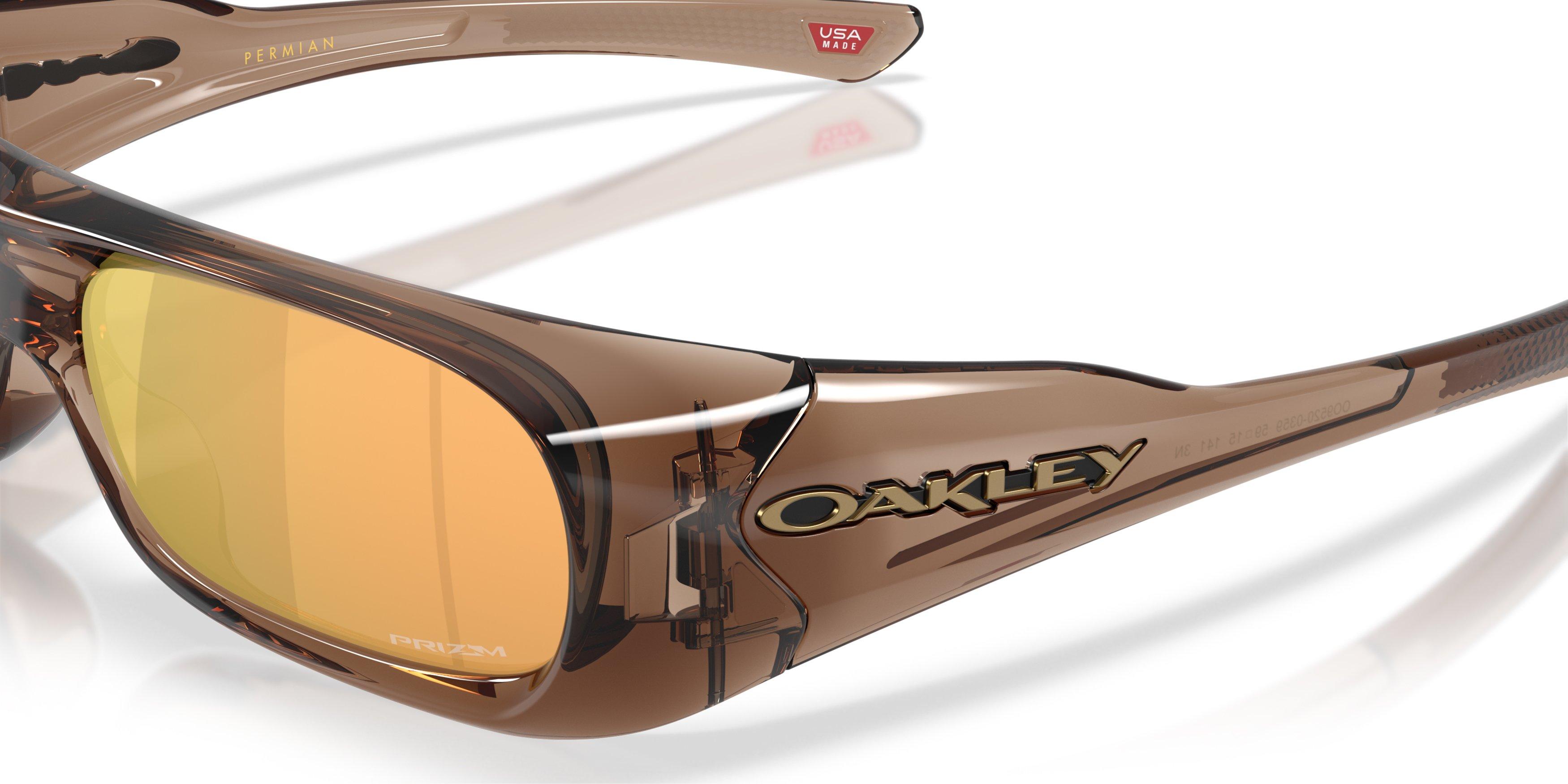 Oakley Permian Prizm Rose Gold Sunglasses &ndash; Brown Smoke - GREY/PINK Thumbnail View 4