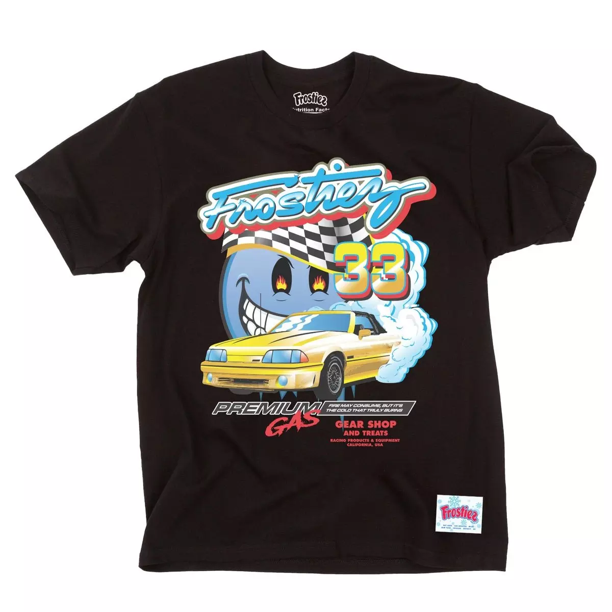 Frostiez Men's Fried Tires Tee Shirt - Black - BLACK