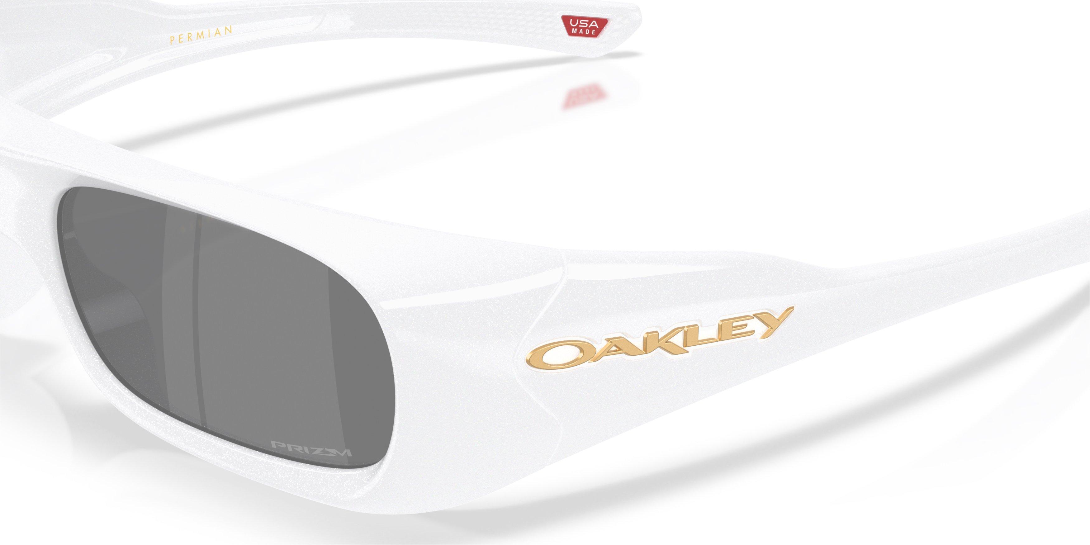 Oakley Permian Prizm Black Sunglasses &ndash; Pearlized White - WHITE/BLACK Thumbnail View 4