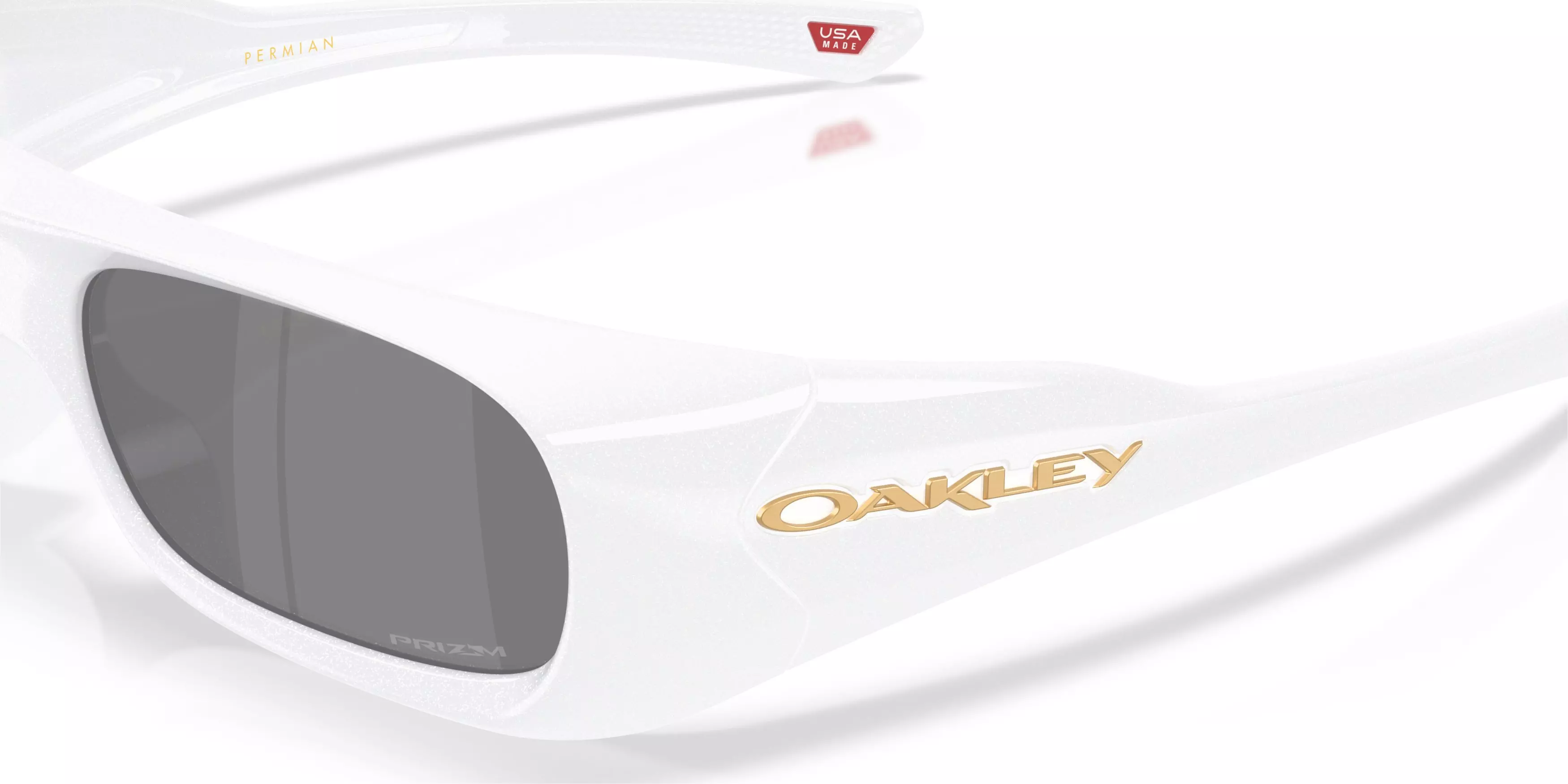 Oakley Permian Prizm Black Sunglasses – Pearlized White - WHITE/BLACK