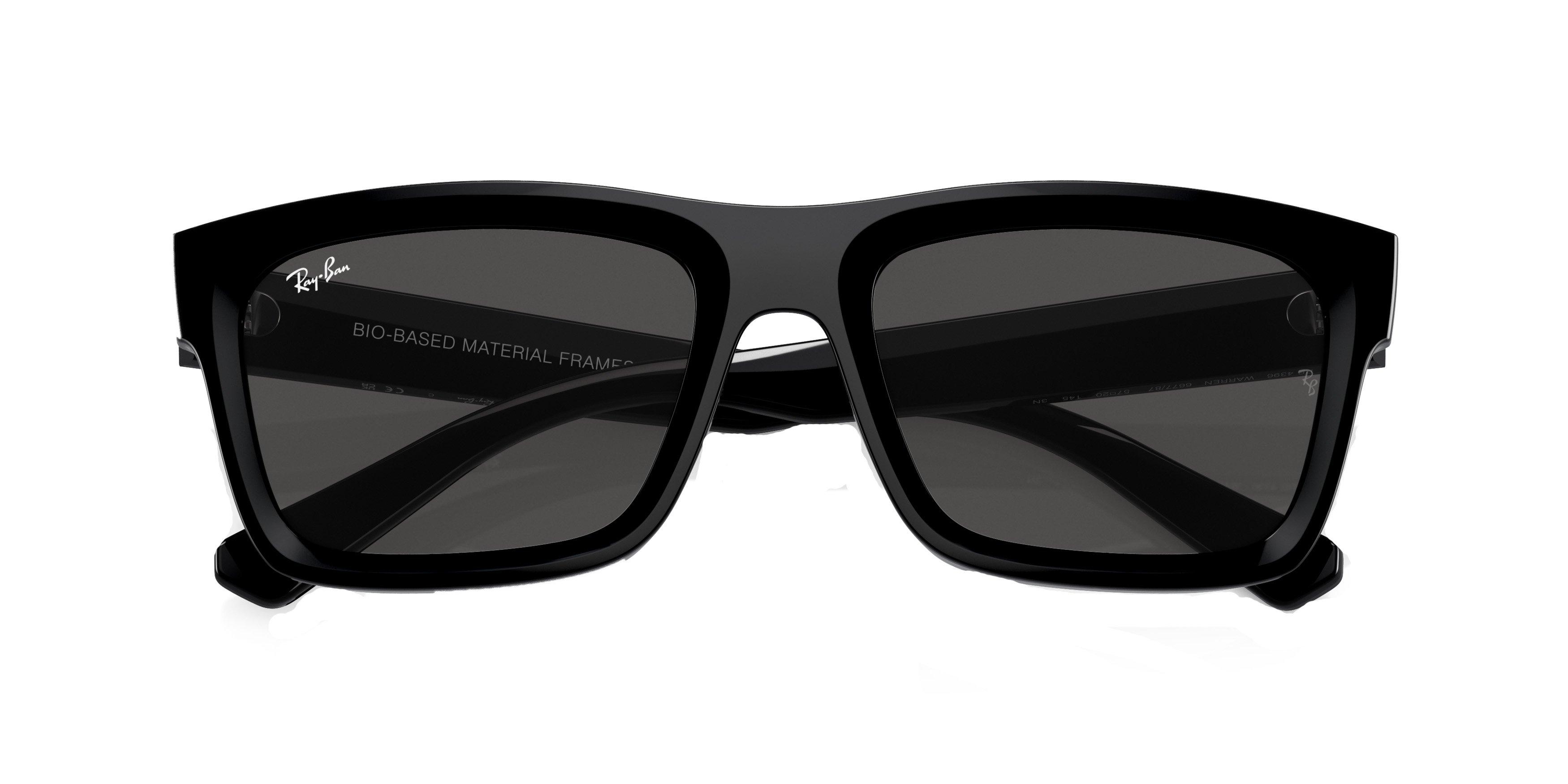 Ray-Ban Warren Bio-Based Sunglasses - BLACK/GREY Thumbnail View 6
