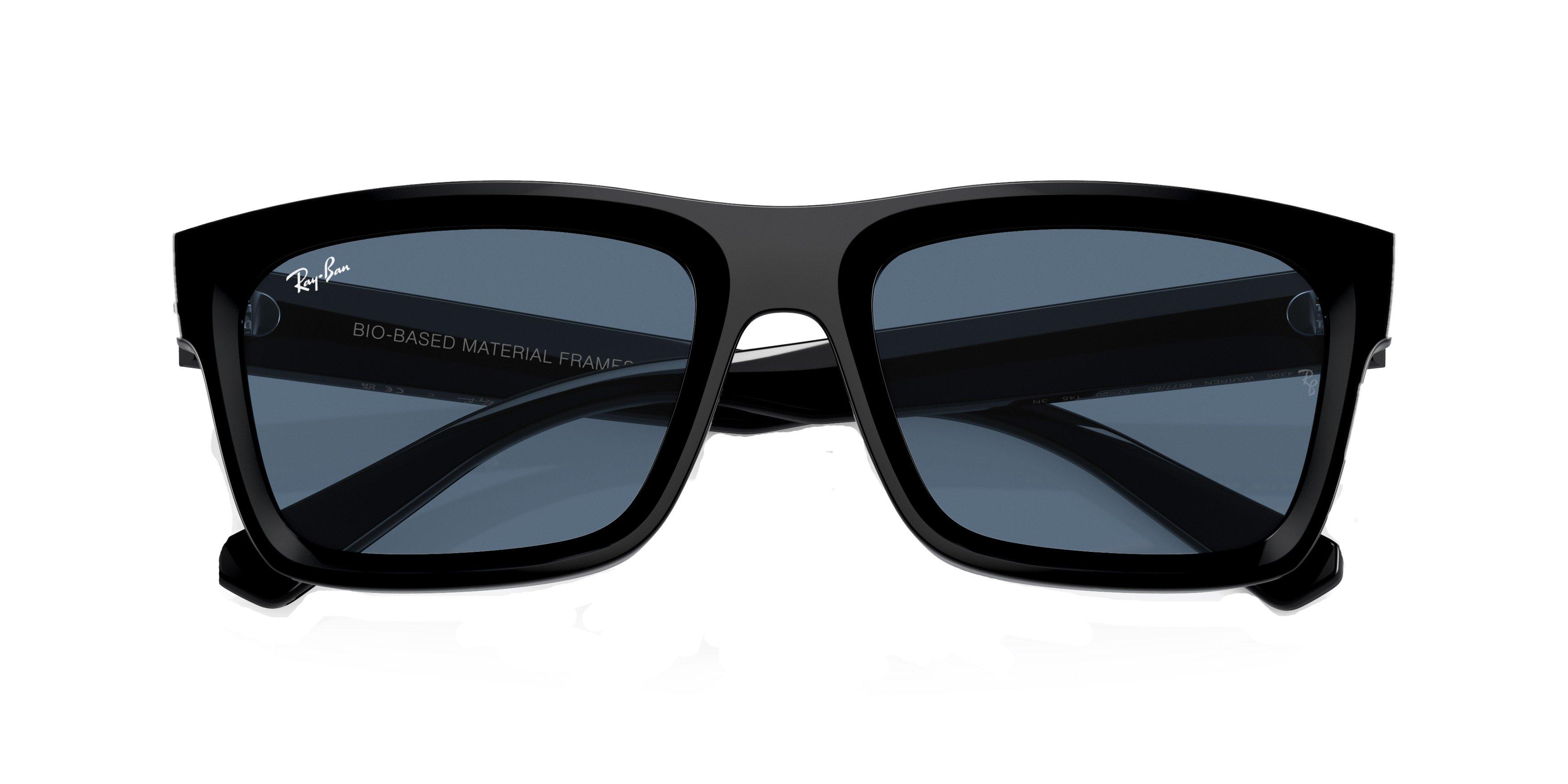 Ray-Ban Warren Bio-Based Sunglasses - BLACK/BLUE Thumbnail View 6