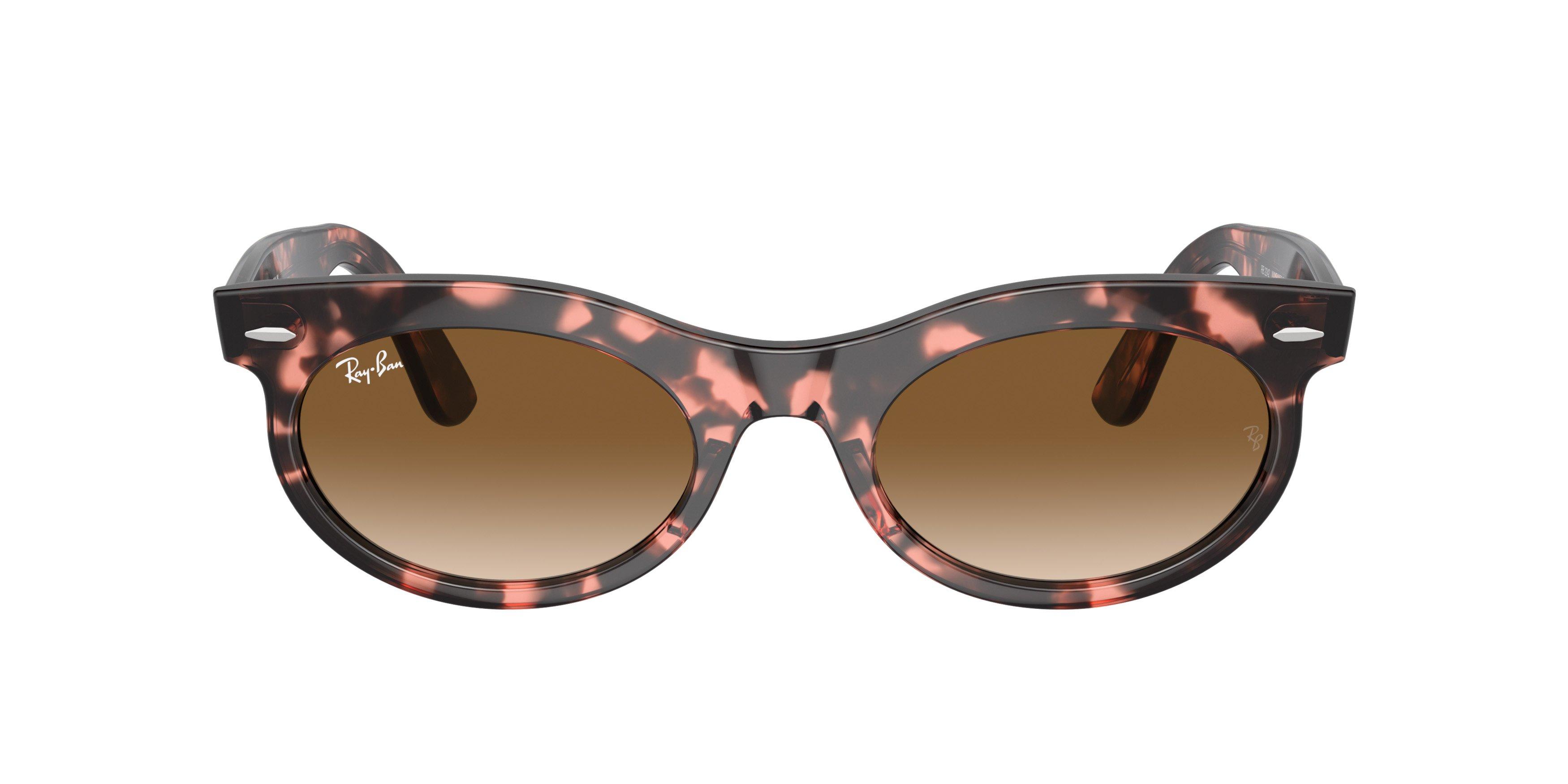 Ray-Ban Wayfarer Oval Sunglasses - DK BROWN Thumbnail View 3