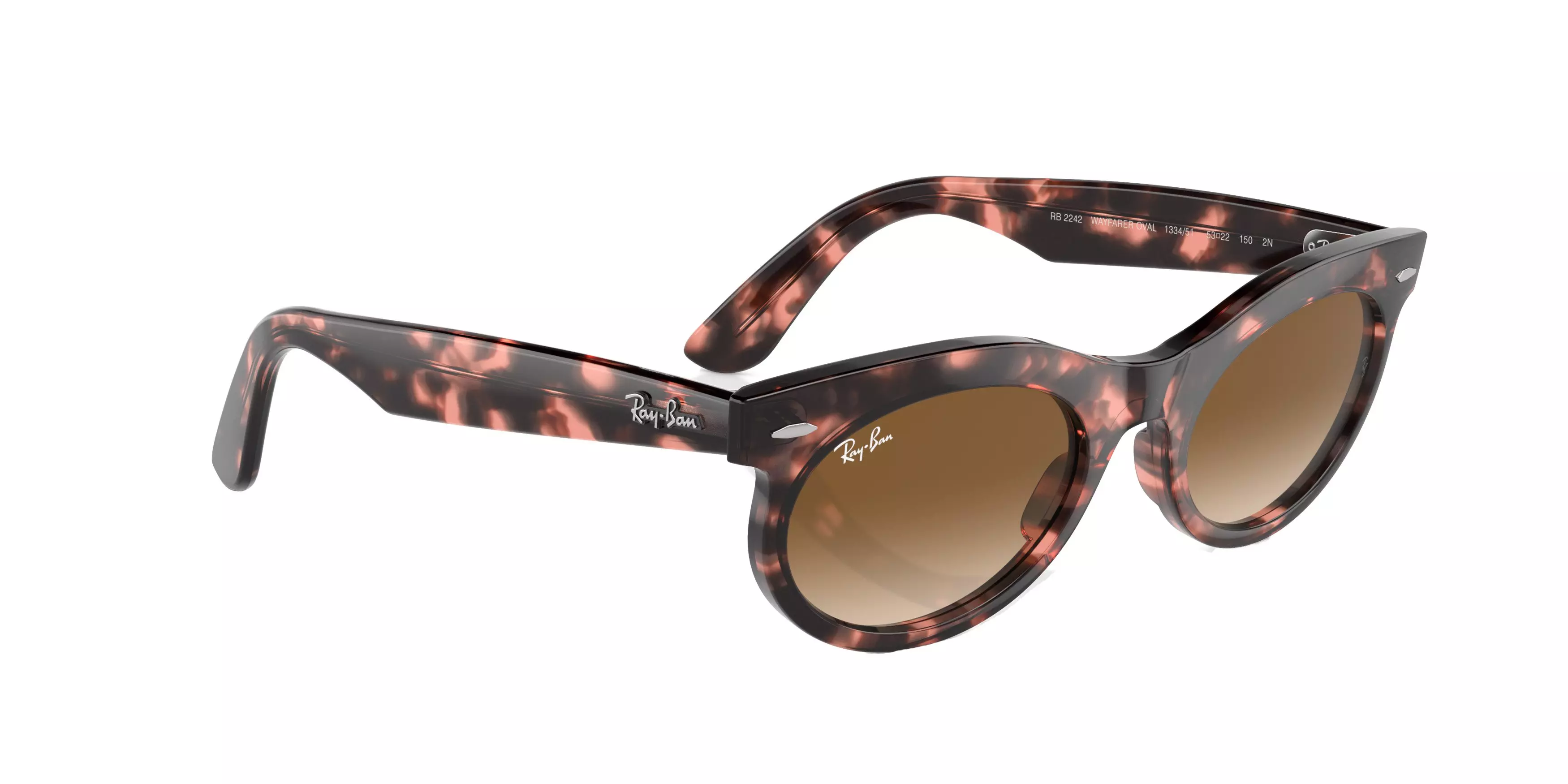 Ray-Ban Wayfarer Oval Sunglasses - DK BROWN