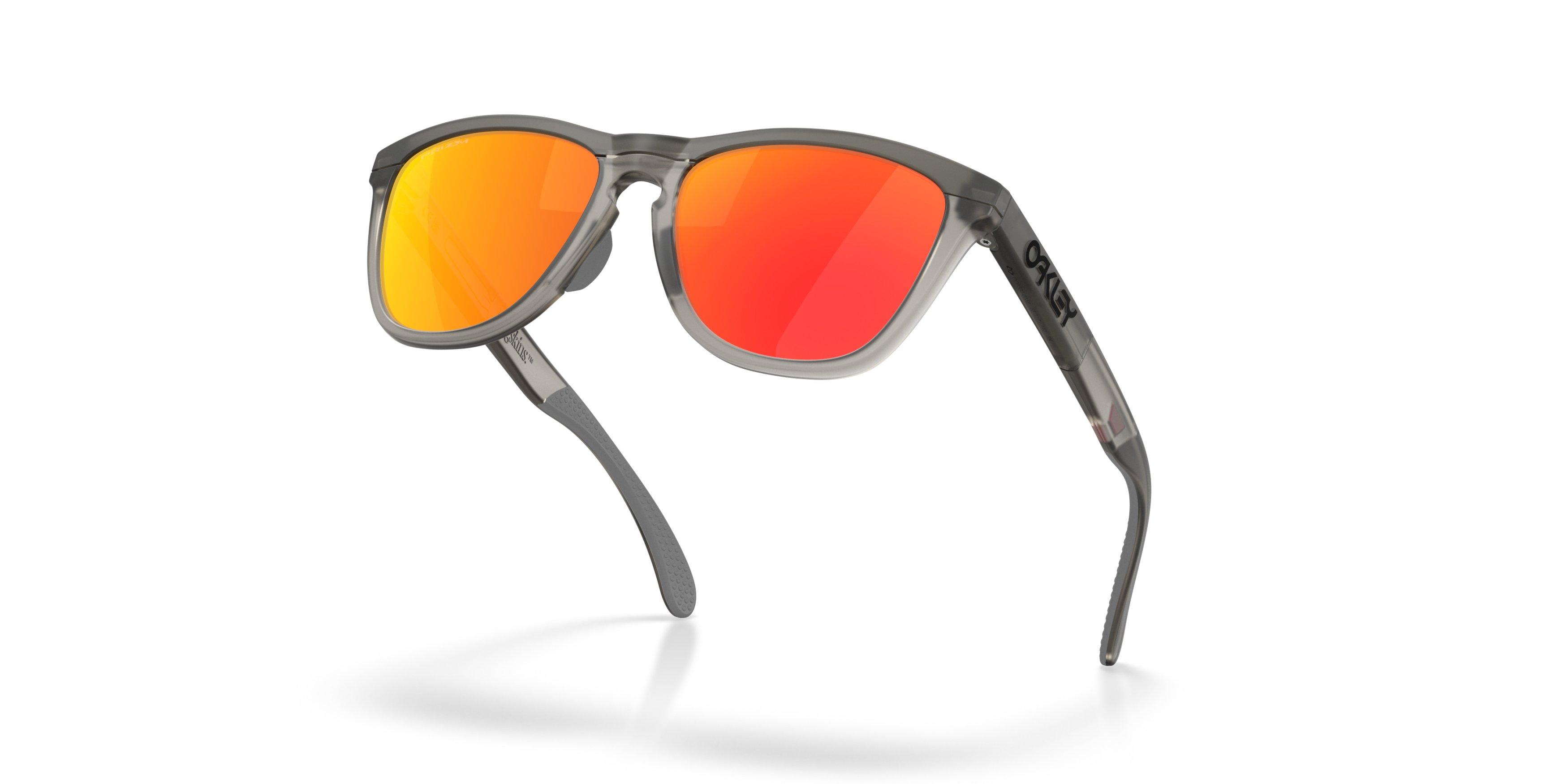 Oakley Frogskins Range XL Prim Ruby Sunglasses &ndash; Matte Grey Smoke/Grey Ink - GREY/RED Thumbnail View 7