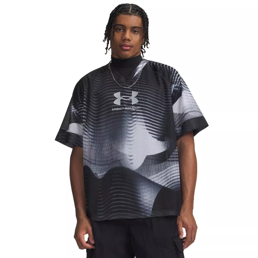 Under Armour Men's Icon Mesh Short-Sleeve Jersey - Black/White - BLACK/WHITE