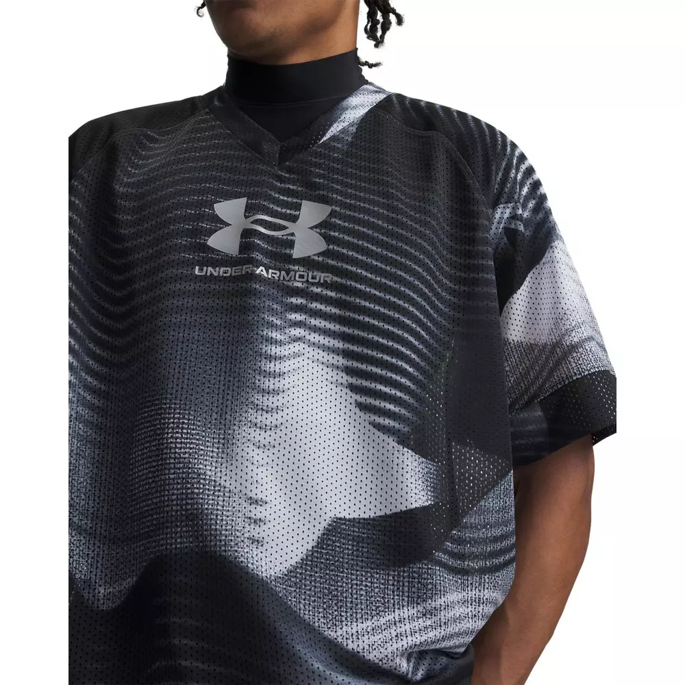Under Armour Men's Icon Mesh Short-Sleeve Jersey - Black/White - BLACK/WHITE
