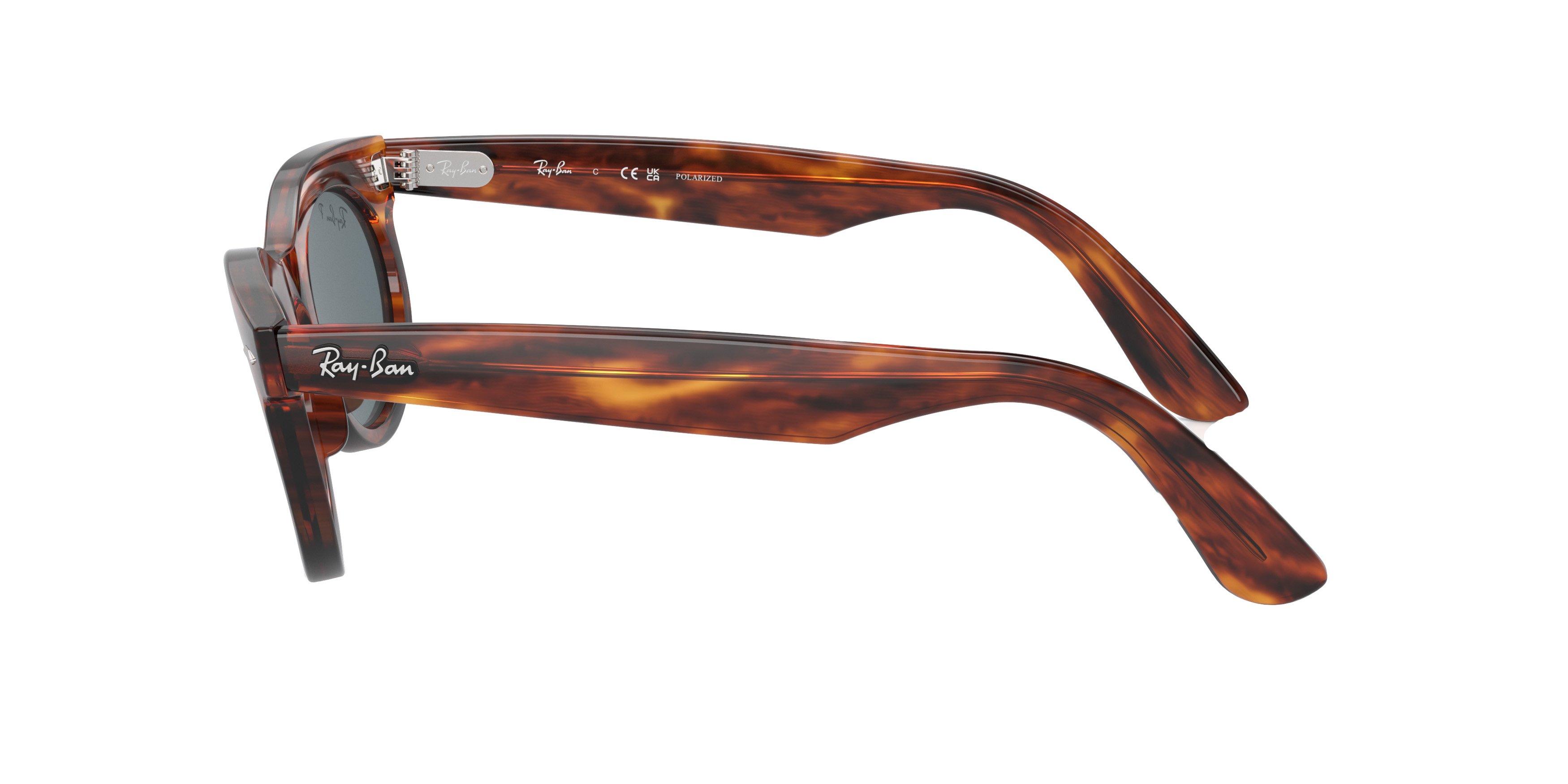 Ray-Ban Wayfarer Oval Striped Havana Sunglasses - BROWN Thumbnail View 5