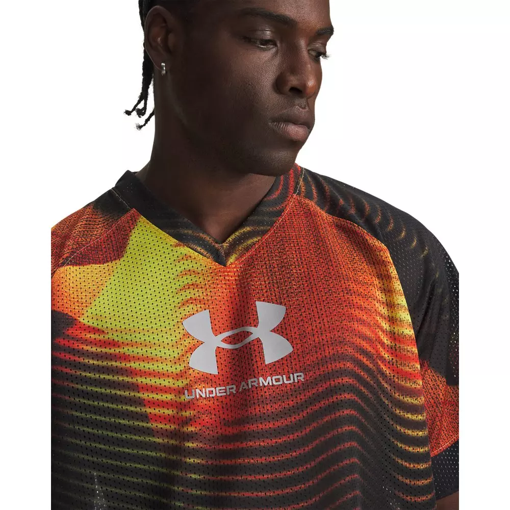 Under Armour Men's Icon Mesh Short-Sleeve Jersey - Orange/Black/Yellow - ORANGE/BLACK/YELLOW