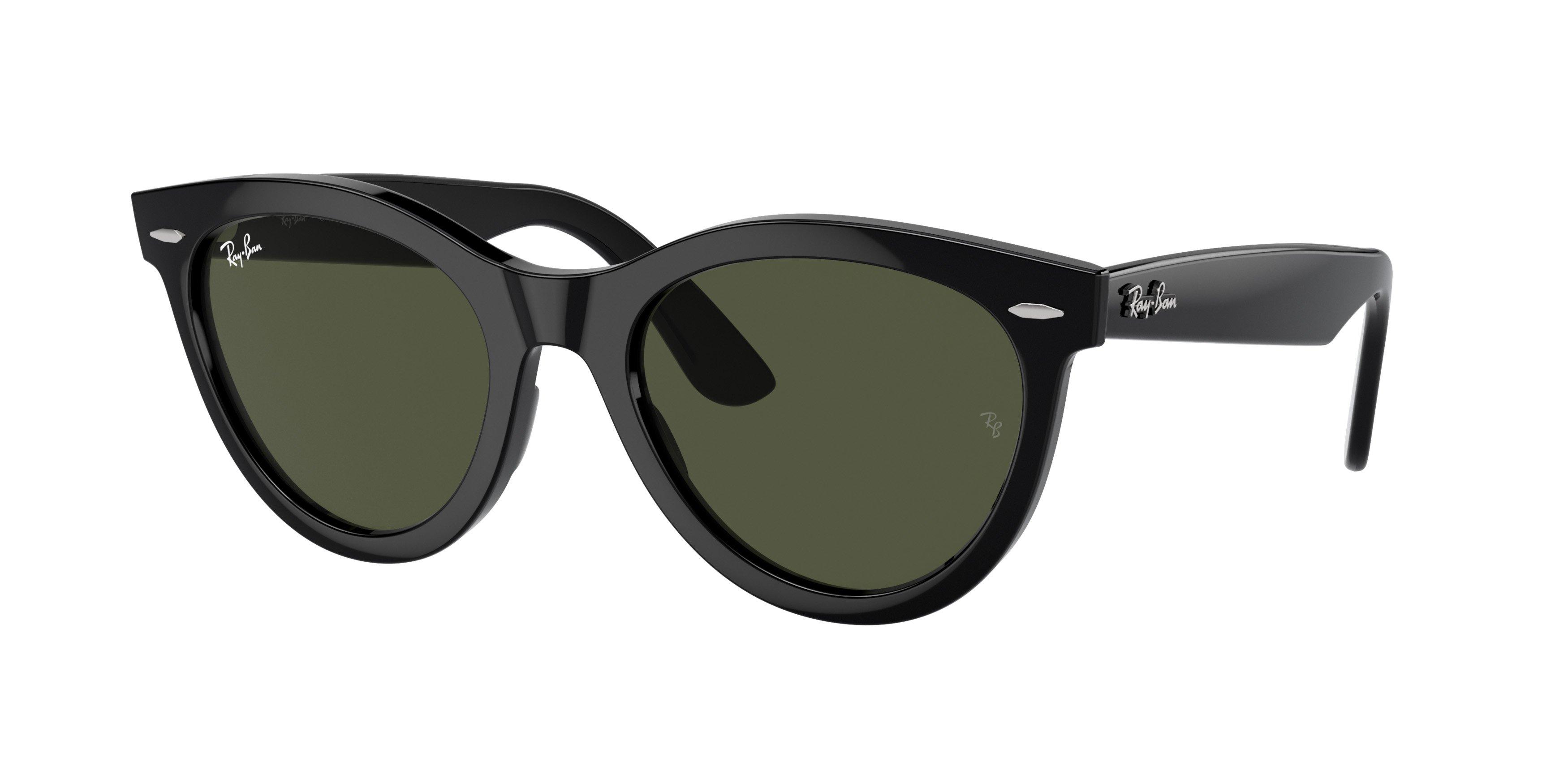 Ray-Ban Wayfarer Way Sunglasses - BLACK/GREEN Thumbnail View 1