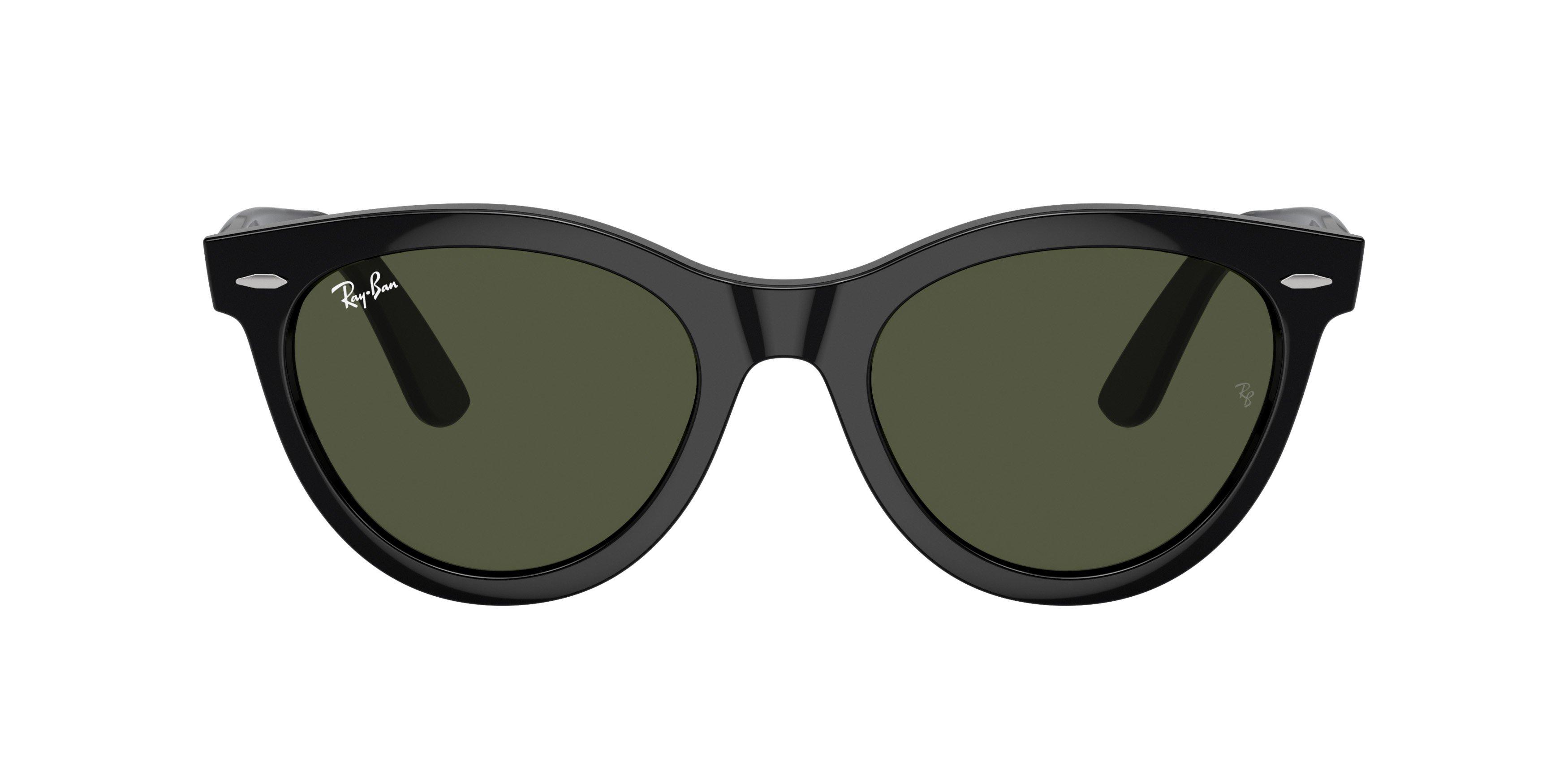 Ray-Ban Wayfarer Way Sunglasses - BLACK/GREEN Thumbnail View 3