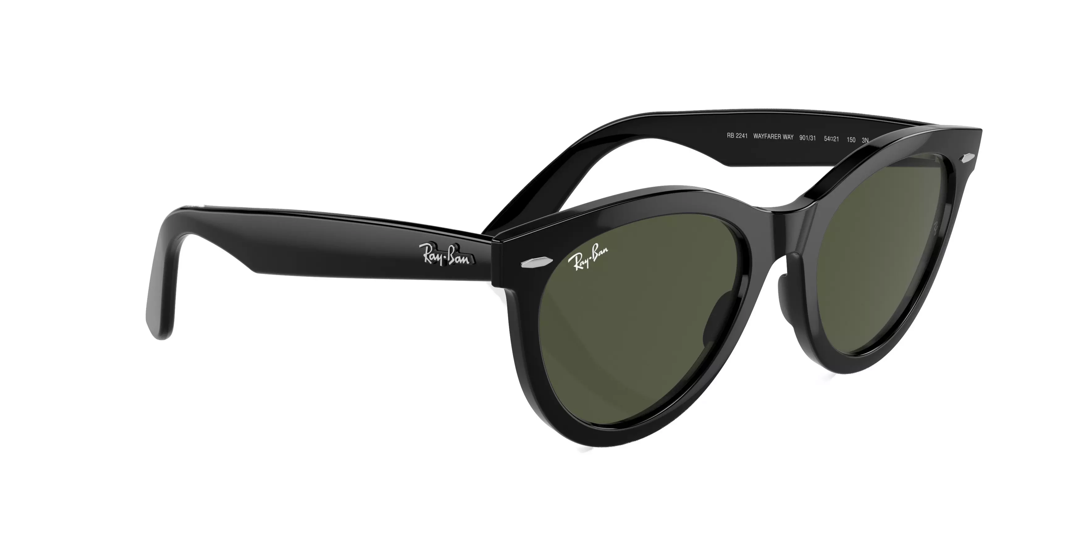 Ray-Ban Wayfarer Way Sunglasses - BLACK/GREEN
