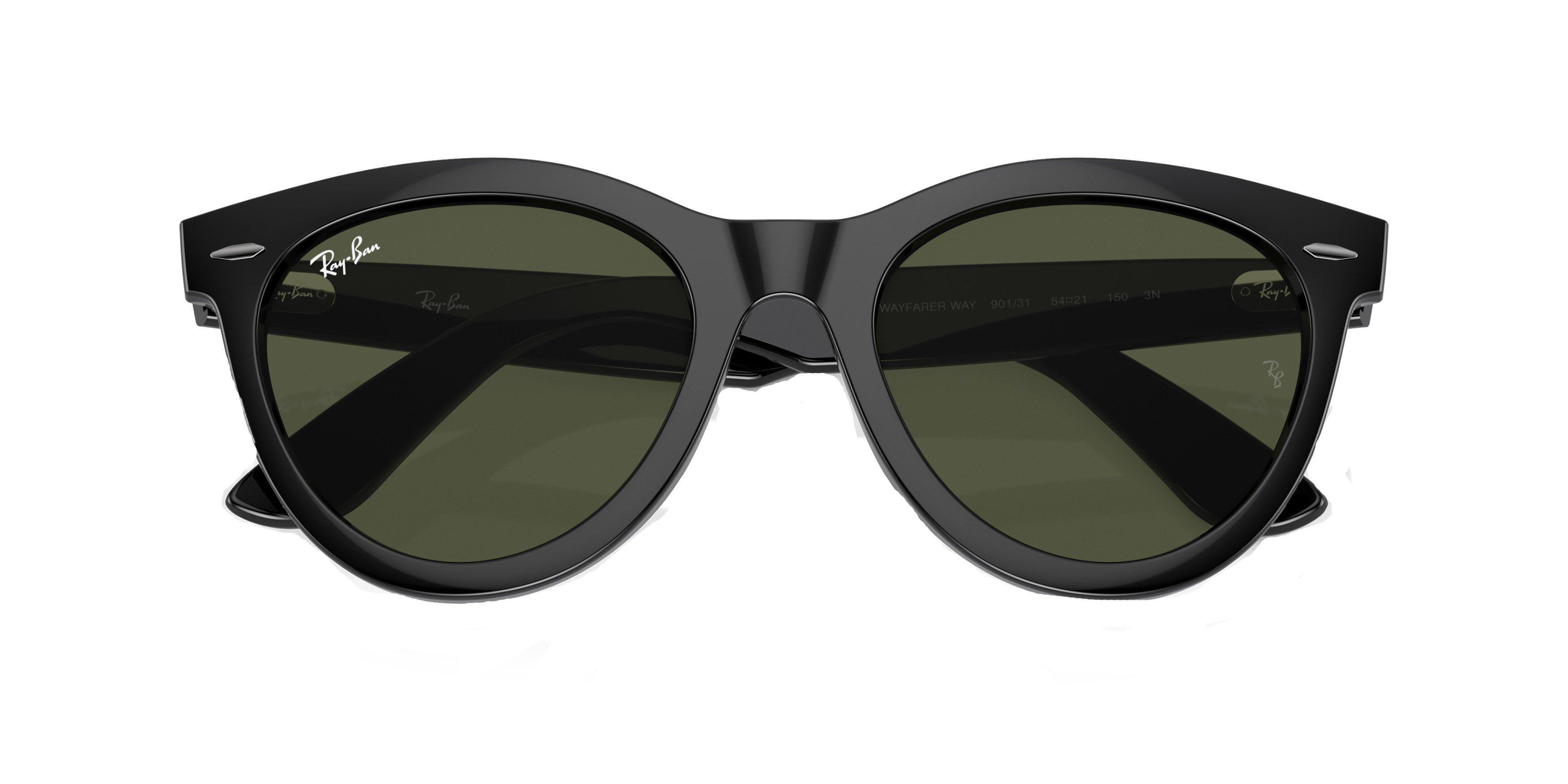 Ray-Ban Wayfarer Way Sunglasses - BLACK/GREEN Thumbnail View 6