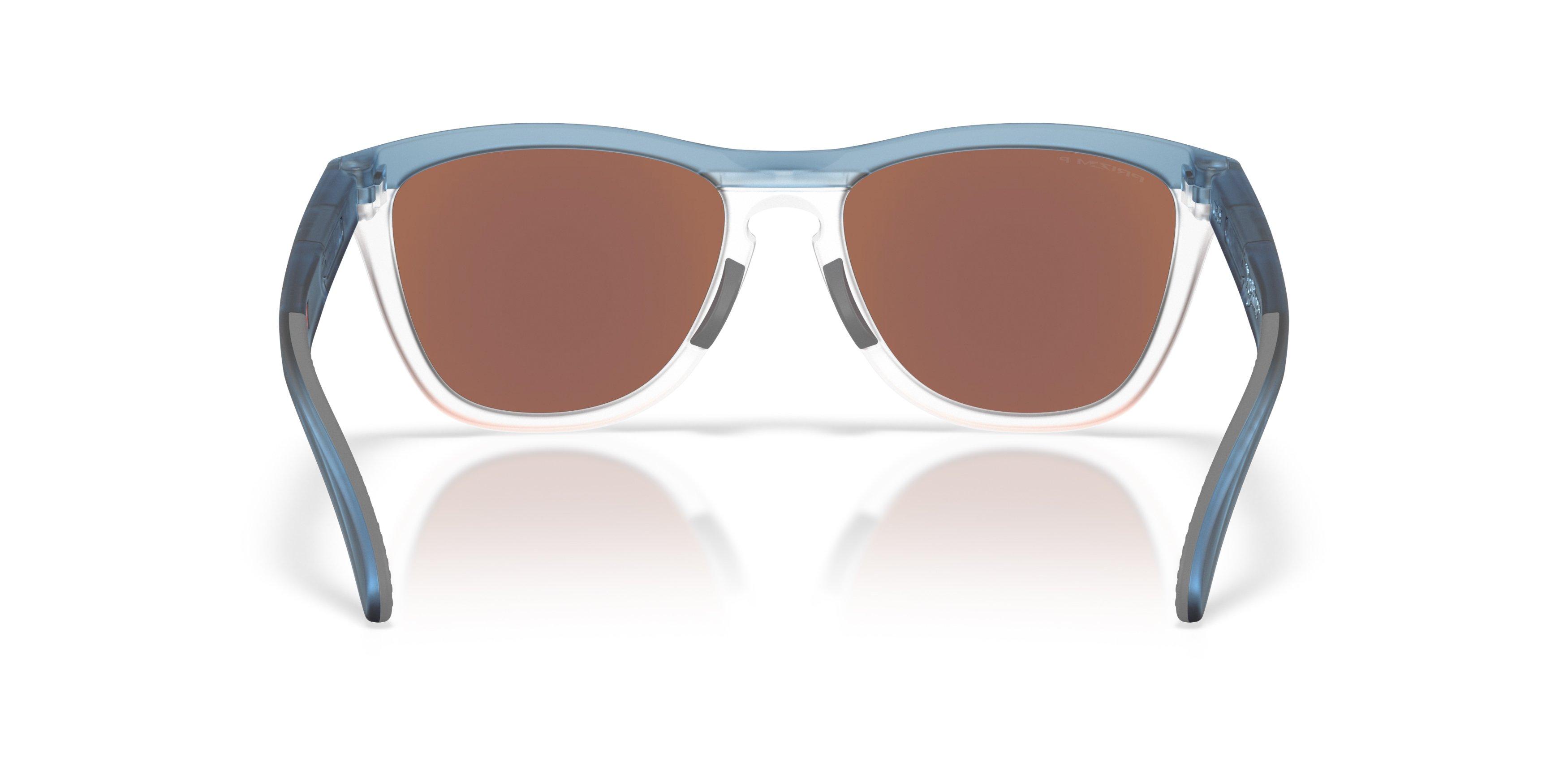 Oakley Frogskins Range XL Prizm Deep Water Polarized Sunglasses &ndash; Transparent Stonewash/Clear - BLUE Thumbnail View 3