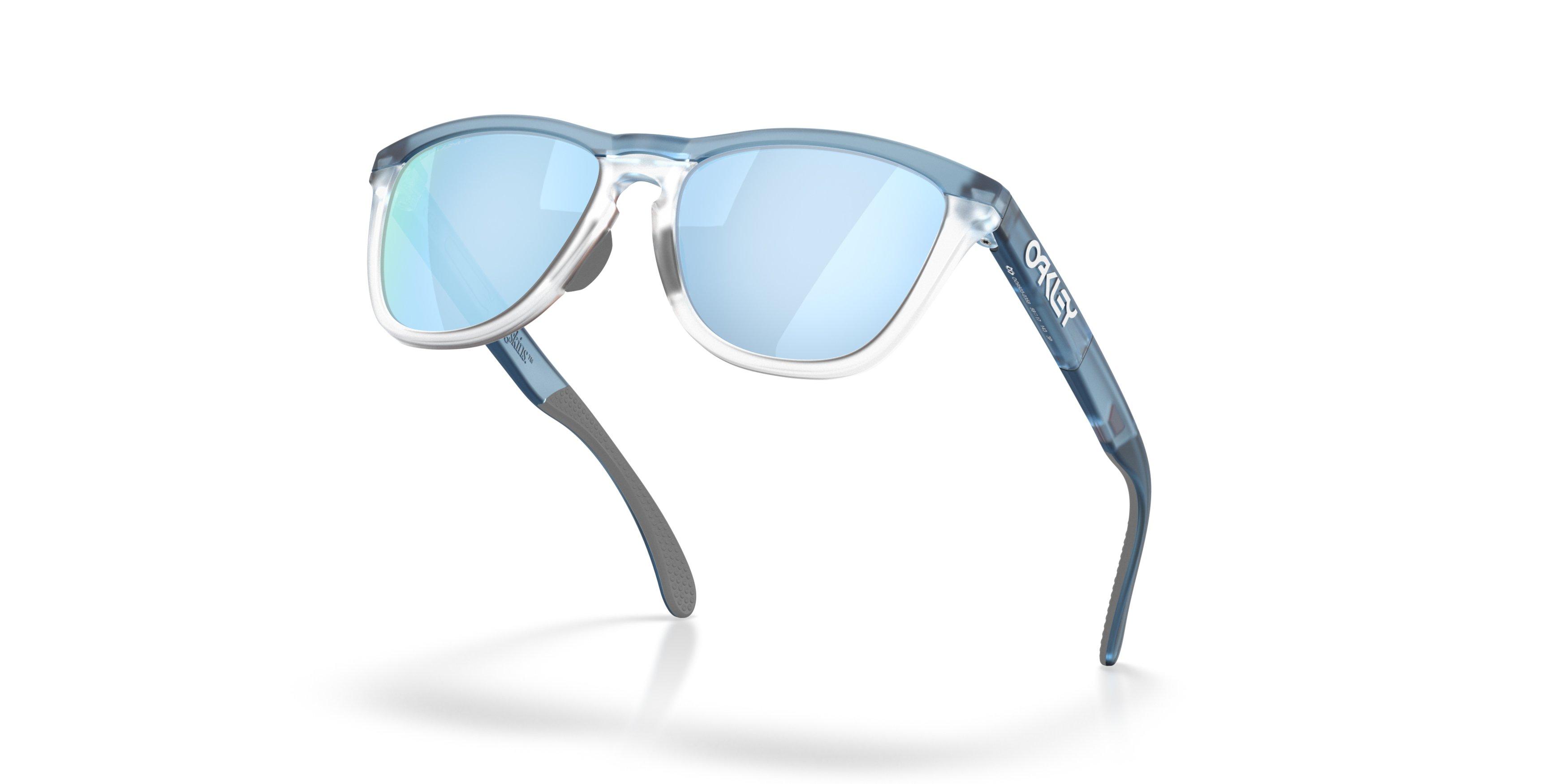 Oakley Frogskins Range XL Prizm Deep Water Polarized Sunglasses &ndash; Transparent Stonewash/Clear - BLUE Thumbnail View 7