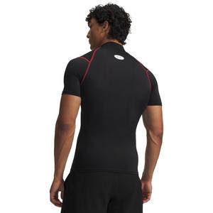 Under Armour Men's HeatGear Elite Compression Mock Short Sleeve - Black/Red