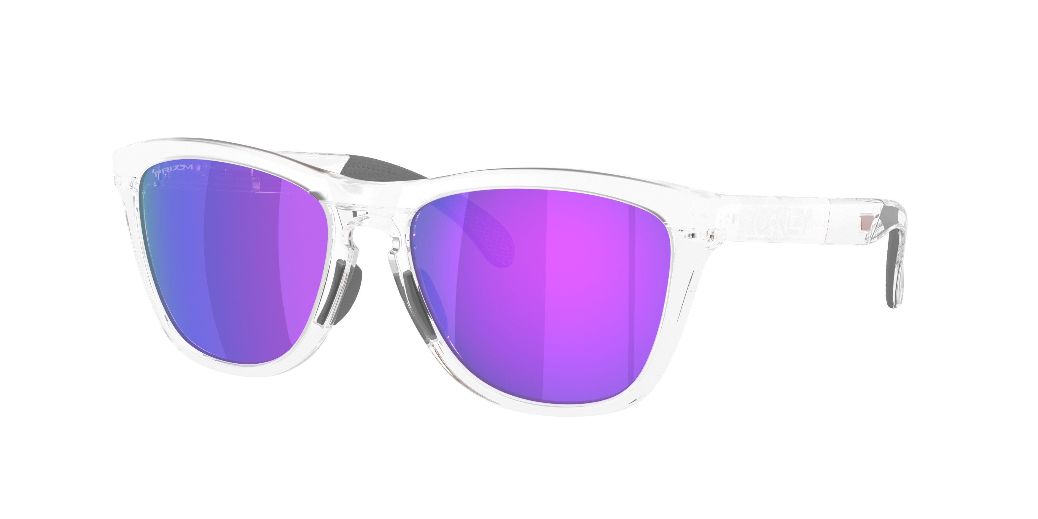 Oakley Frogskins Range XL Prizm Violet Sunglasses &ndash; Matte Clear - PURPLE Thumbnail View 1