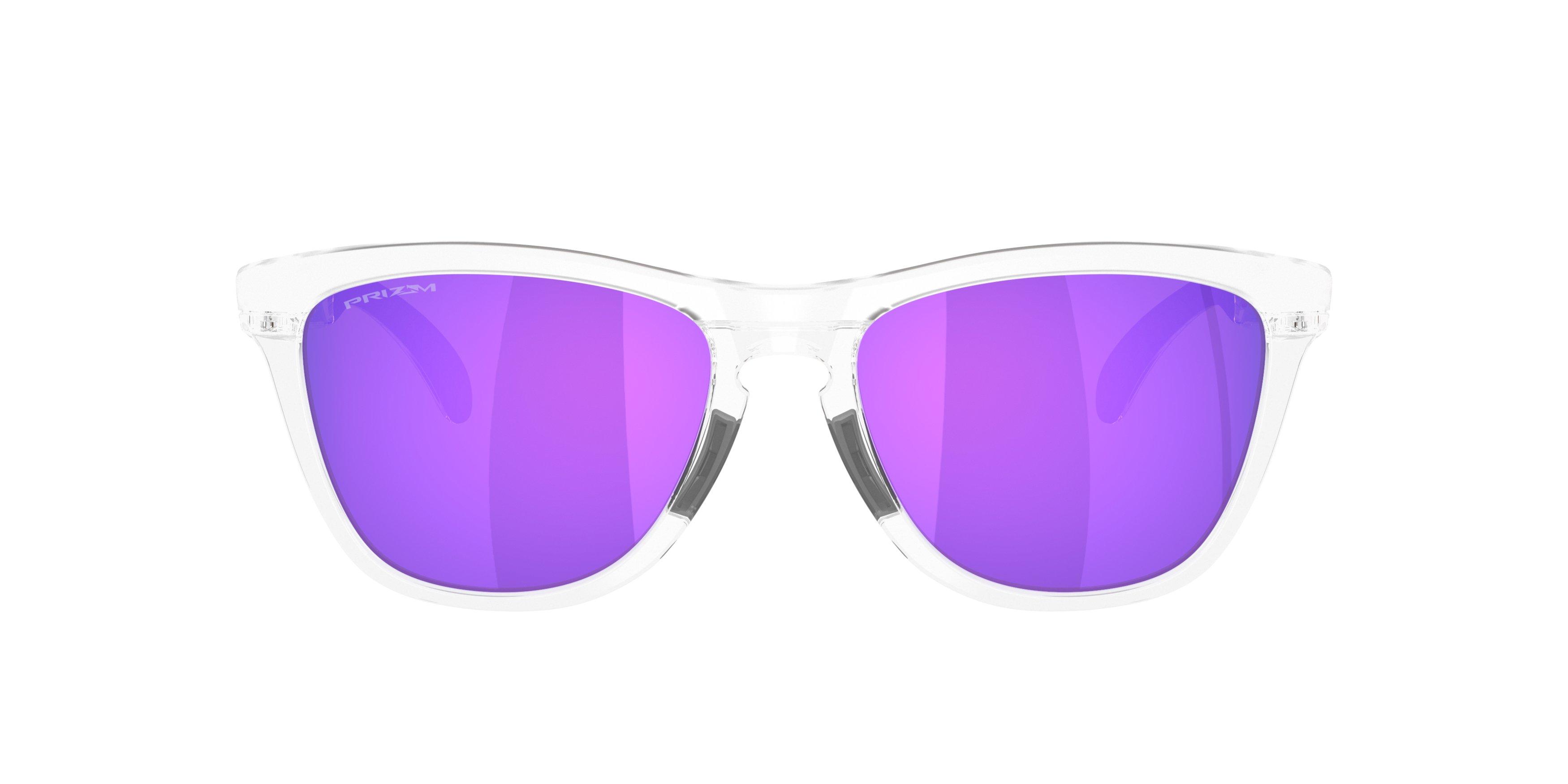 Oakley Frogskins Range XL Prizm Violet Sunglasses &ndash; Matte Clear - PURPLE Thumbnail View 2