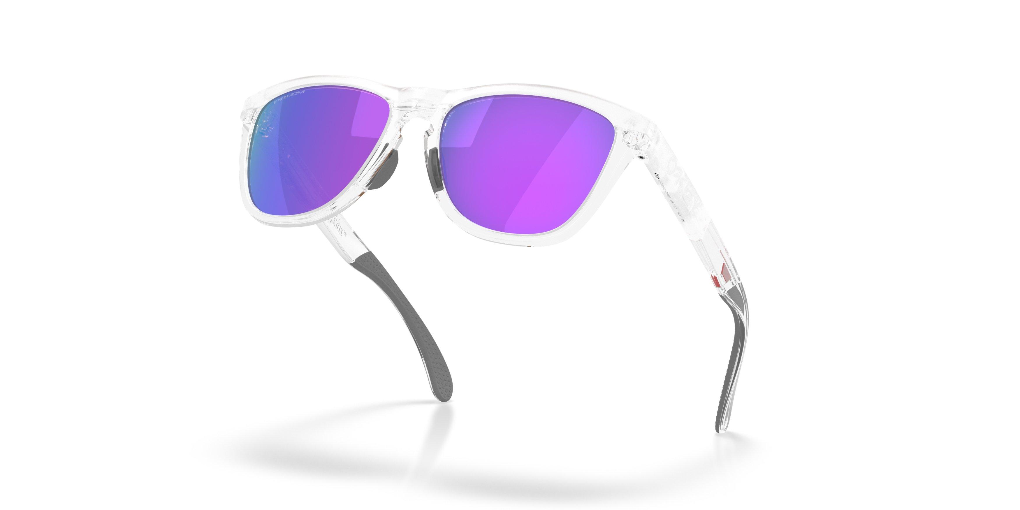 Oakley Frogskins Range XL Prizm Violet Sunglasses &ndash; Matte Clear - PURPLE Thumbnail View 7
