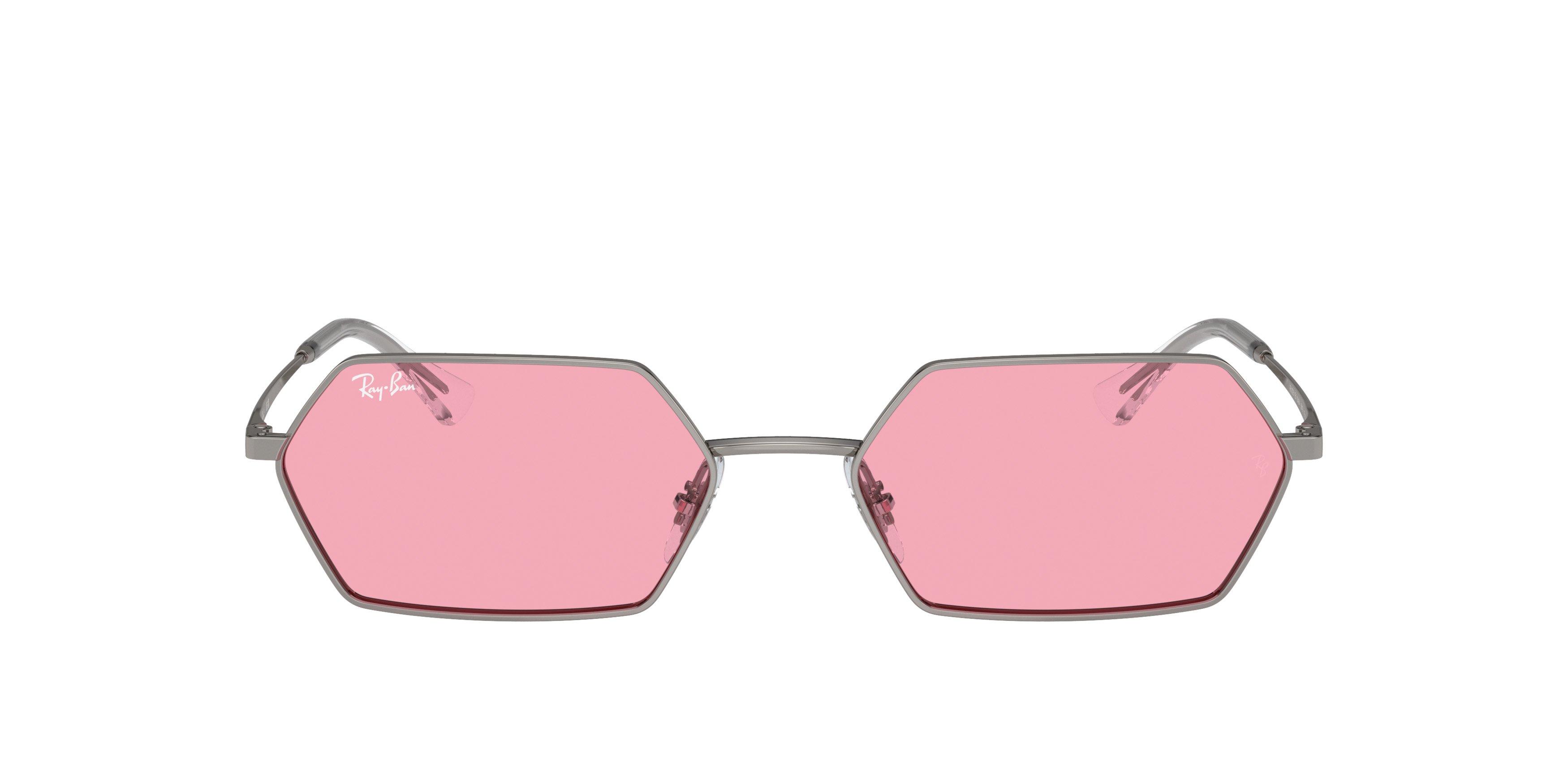 Ray-Ban Yevi Sunglasses - GREY/PINK Thumbnail View 3
